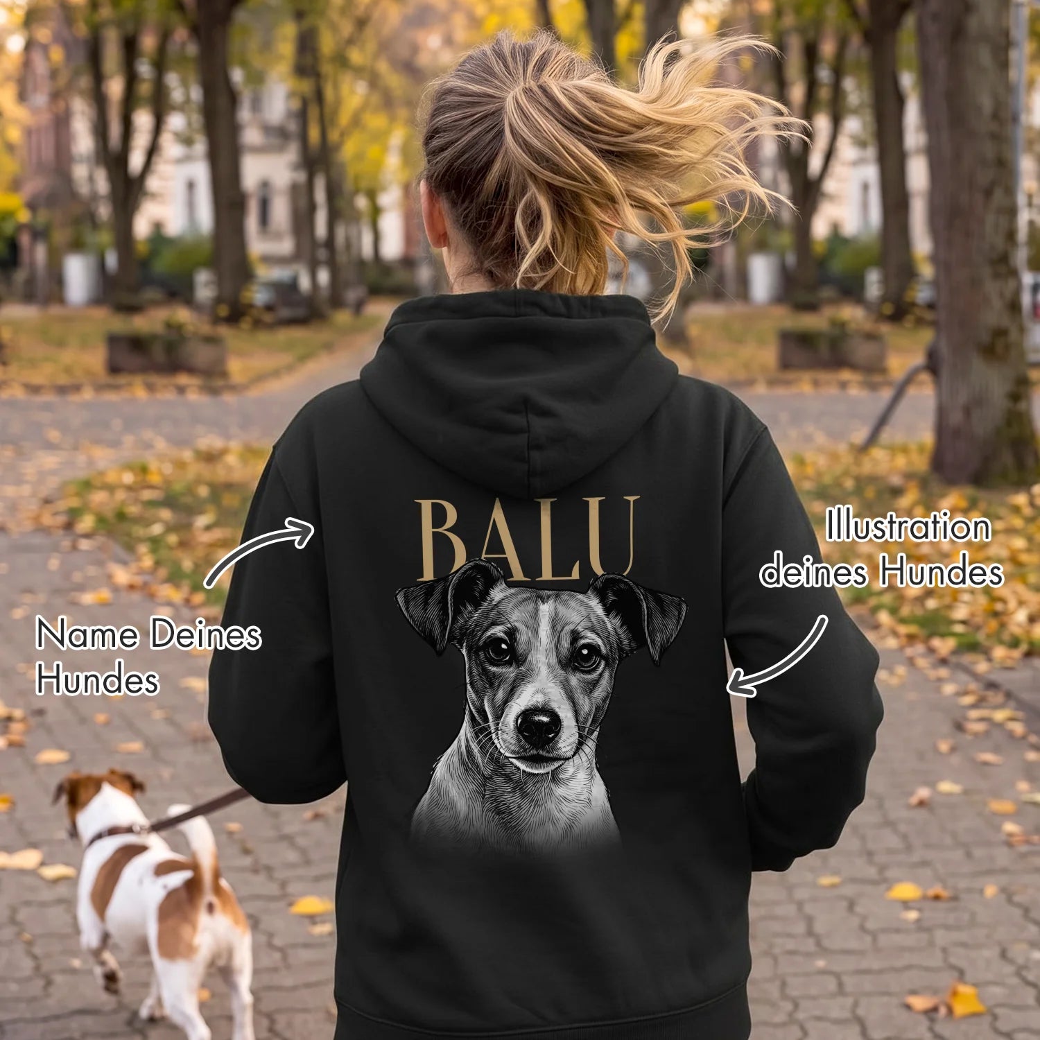 Hoodie personnalisé "Chien Rétro"