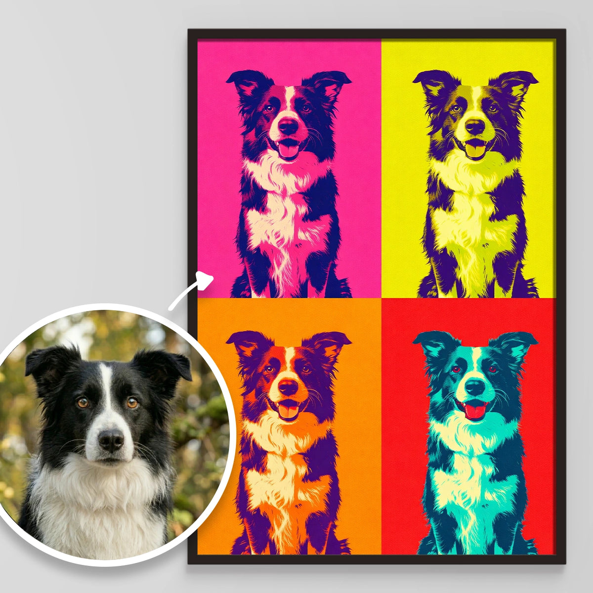 Personalisiertes Poster "Hund als Pop Art" – personalisiertes Geschenk
