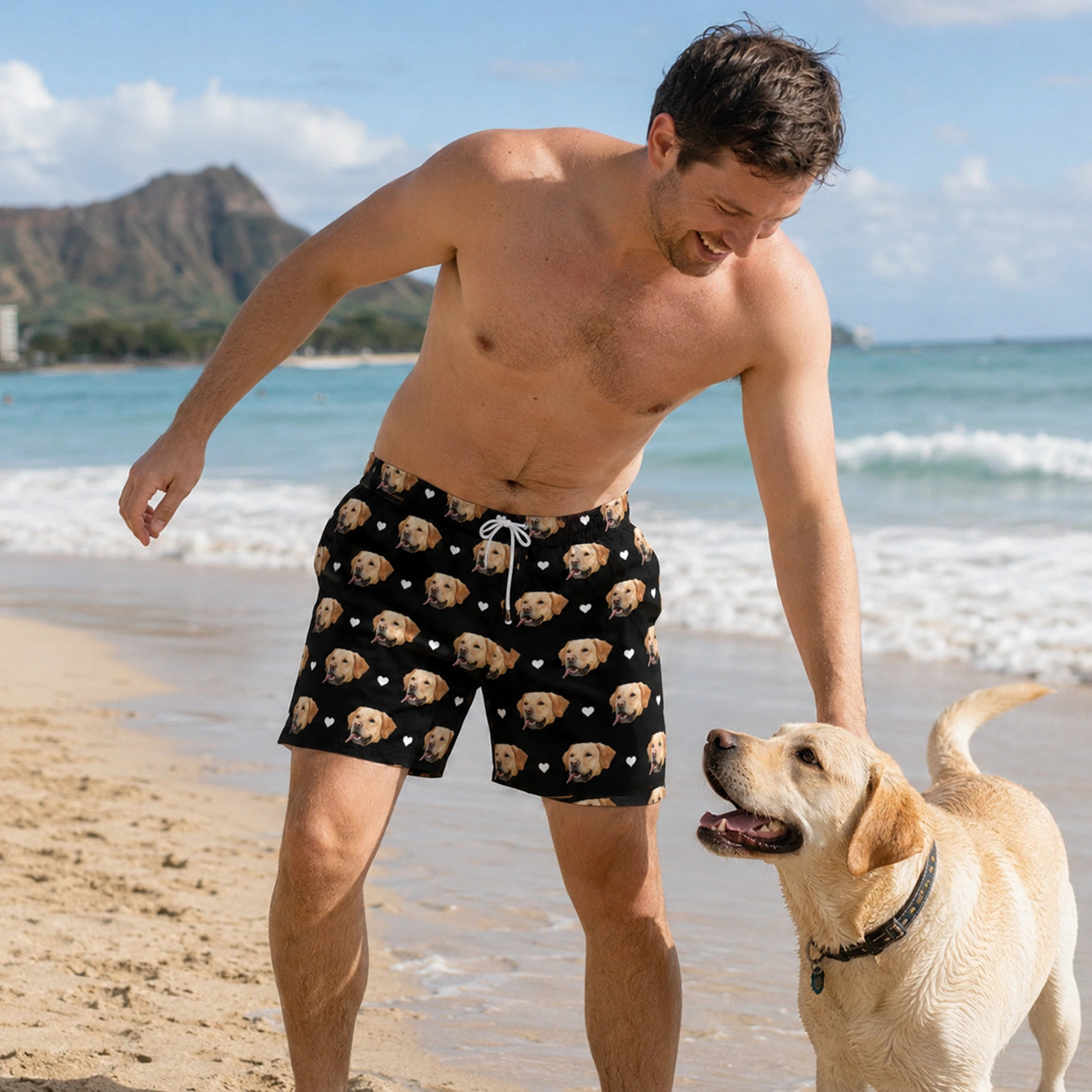 Short de bain personnalisé « Animal de compagnie »