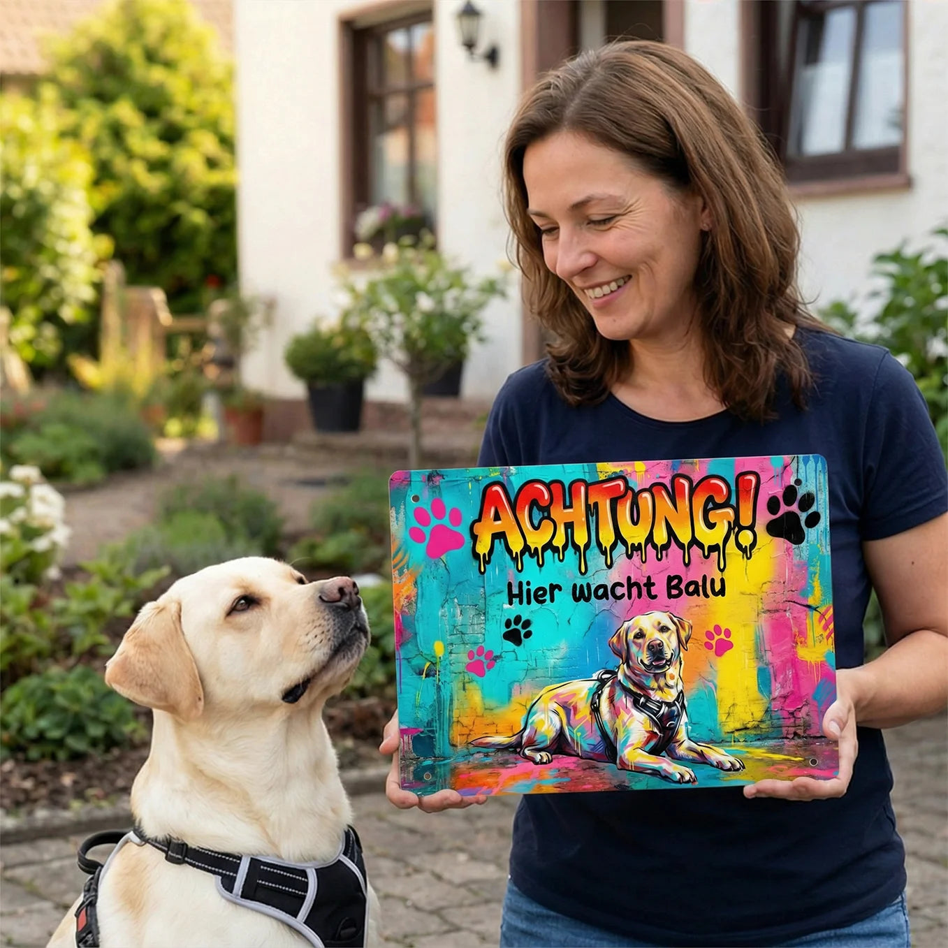 Plaque de porte personnalisée "Graffiti"