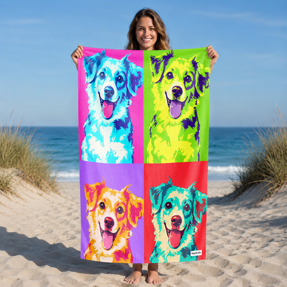 Personalisiertes Badetuch "Pop Art" – personalisiertes Geschenk