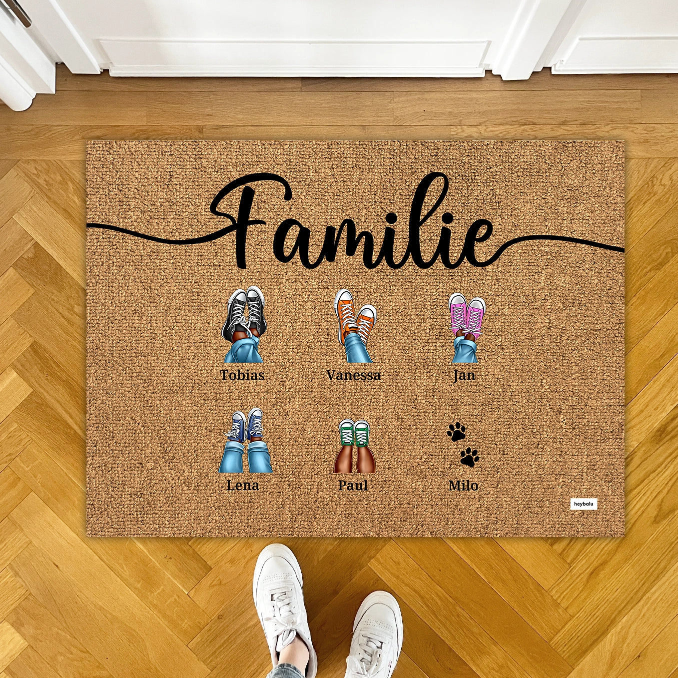 Paillasson personnalisé « Baskets et Pattes »