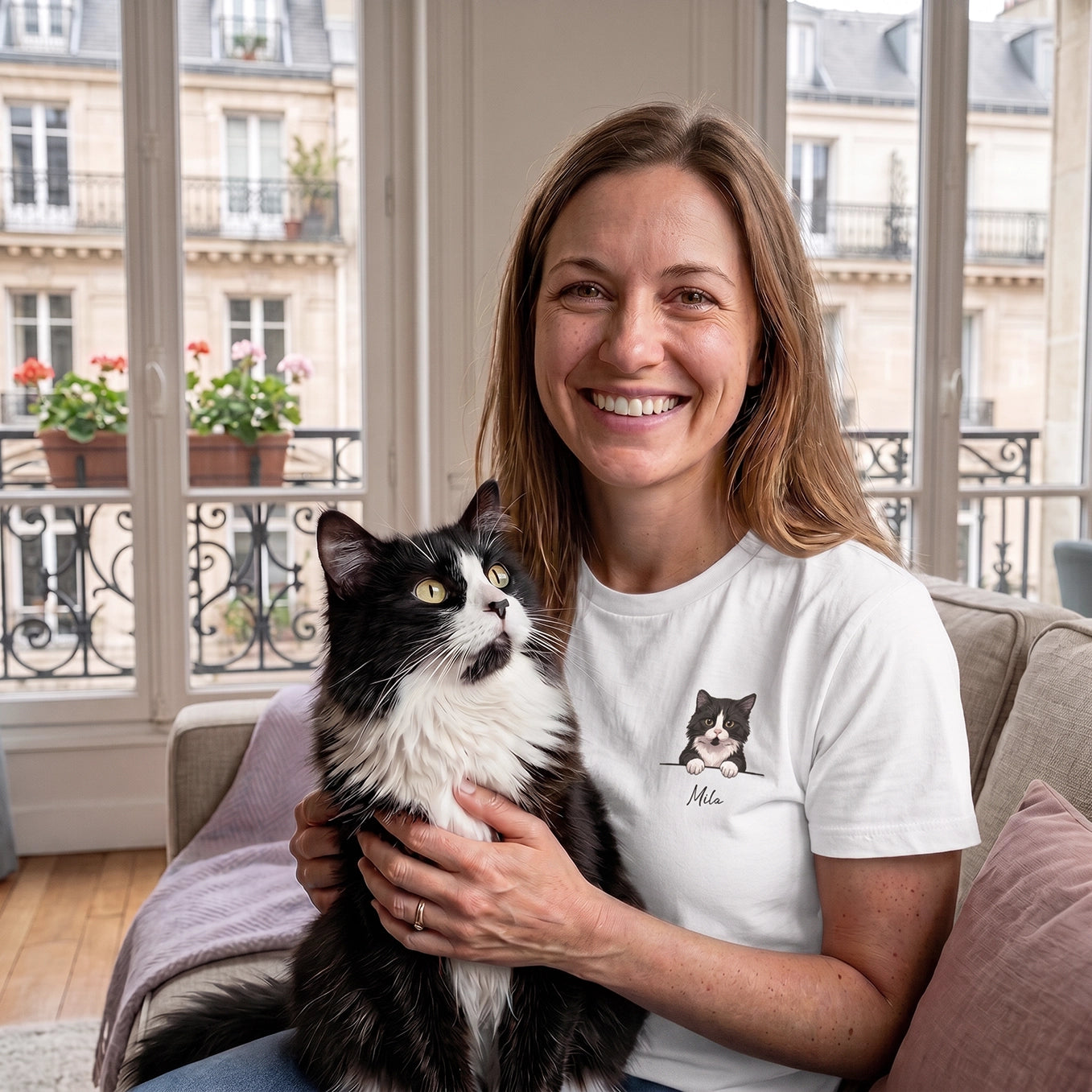 T-shirt personnalisé "Chat Cartoon"