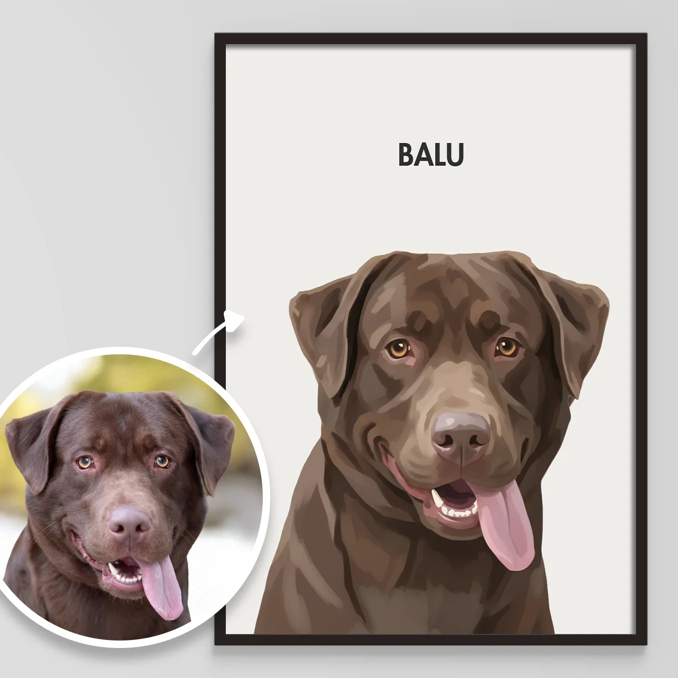 Poster personnalisé pour chien "Tableau"