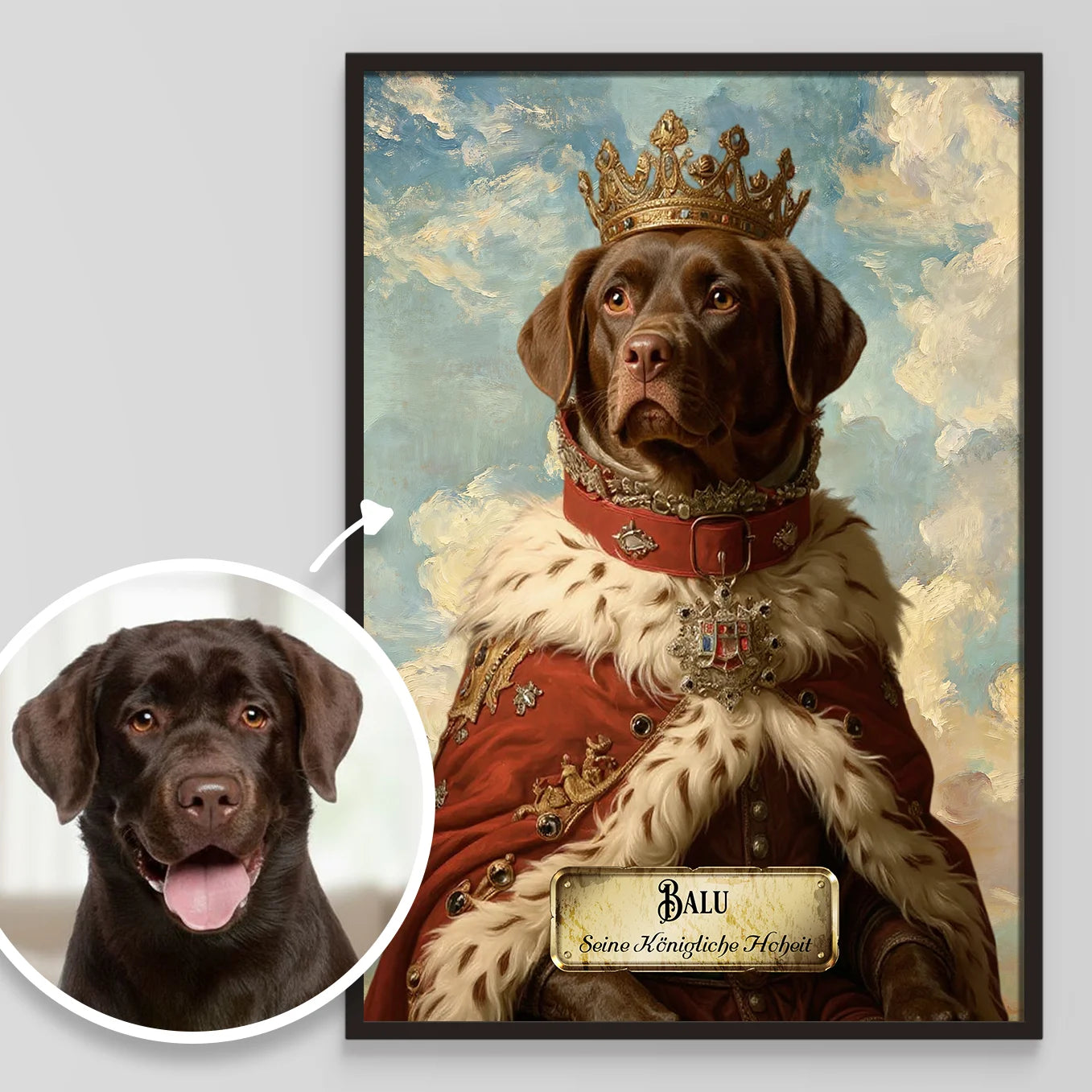 Poster Personnalisé Chien « Royal »