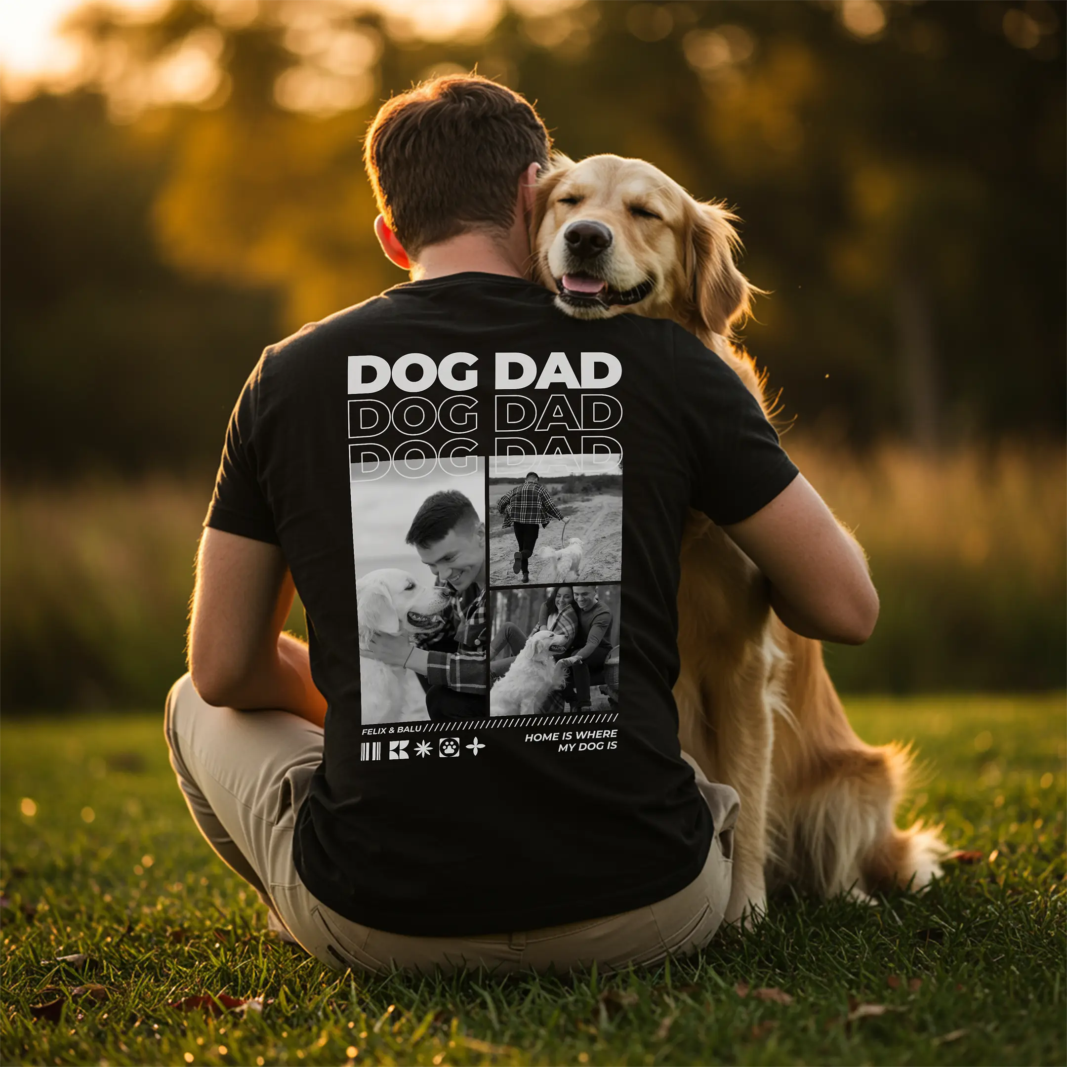 Personalisiertes Oversized T-Shirt "Dog Dad"