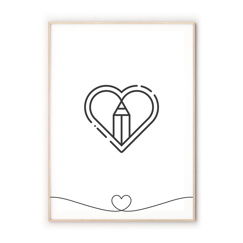 Premium Holzrahmen - Natur Hey Balu