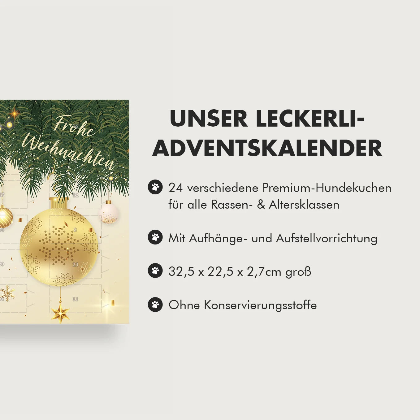 Personalisierter Adventskalender für Hunde "Foto" heybalu