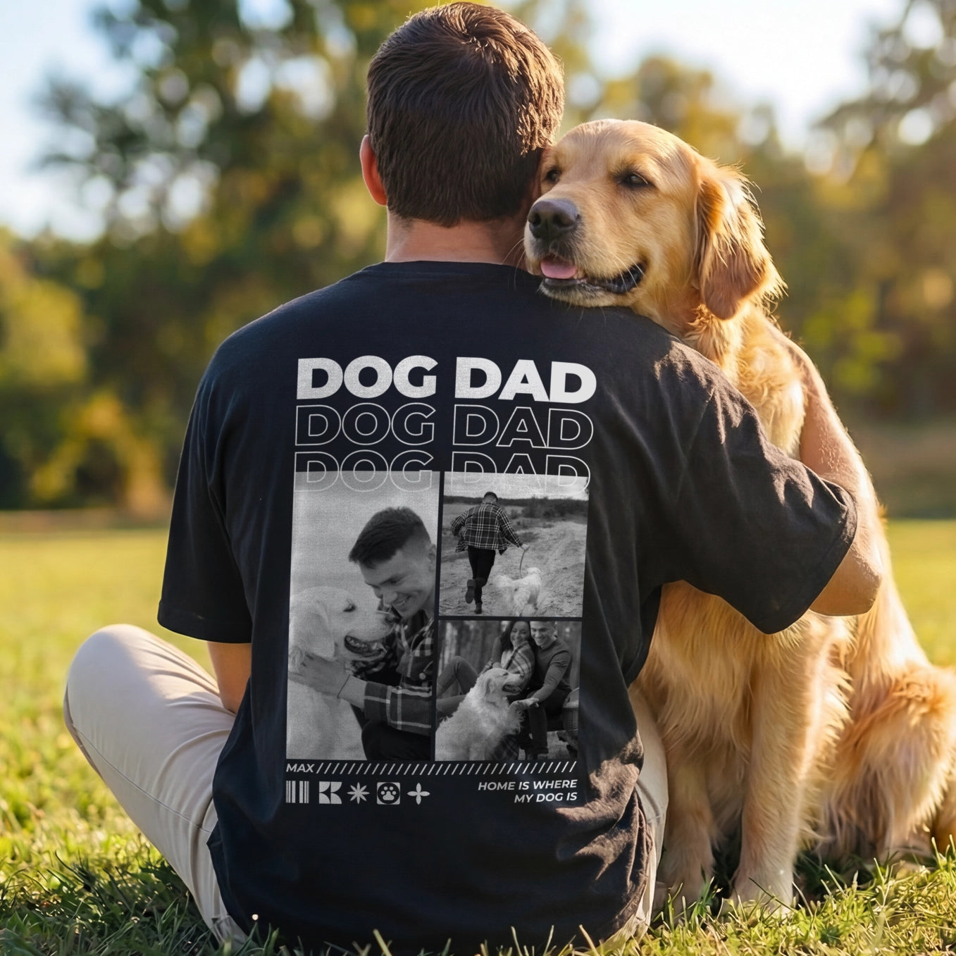 T-shirt Oversize Personnalisé « Dog Dad »