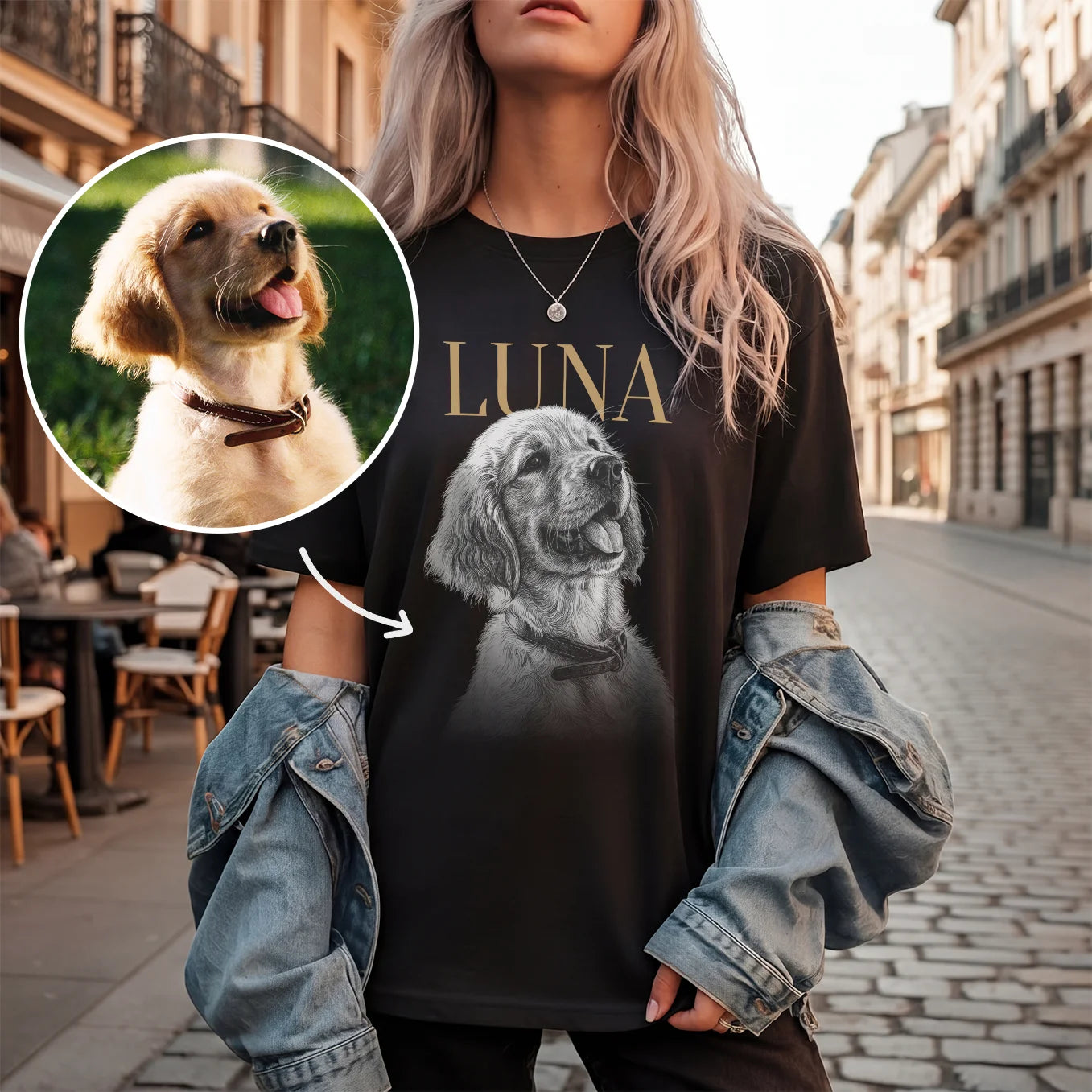 T-shirt Oversized Personnalisé Animal "Rétro"