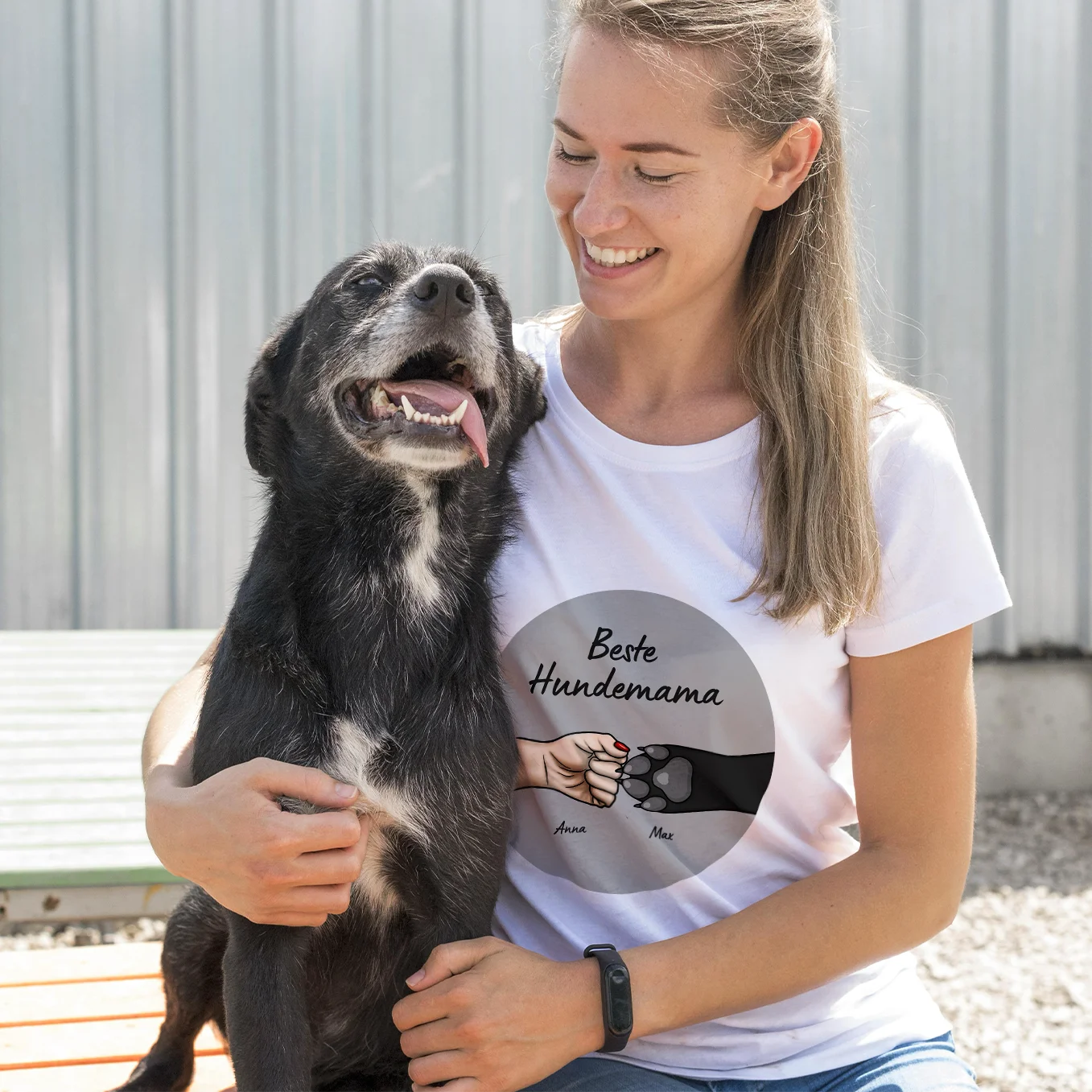 Personalisiertes T-Shirt "Beste Haustiermama" Hey Balu