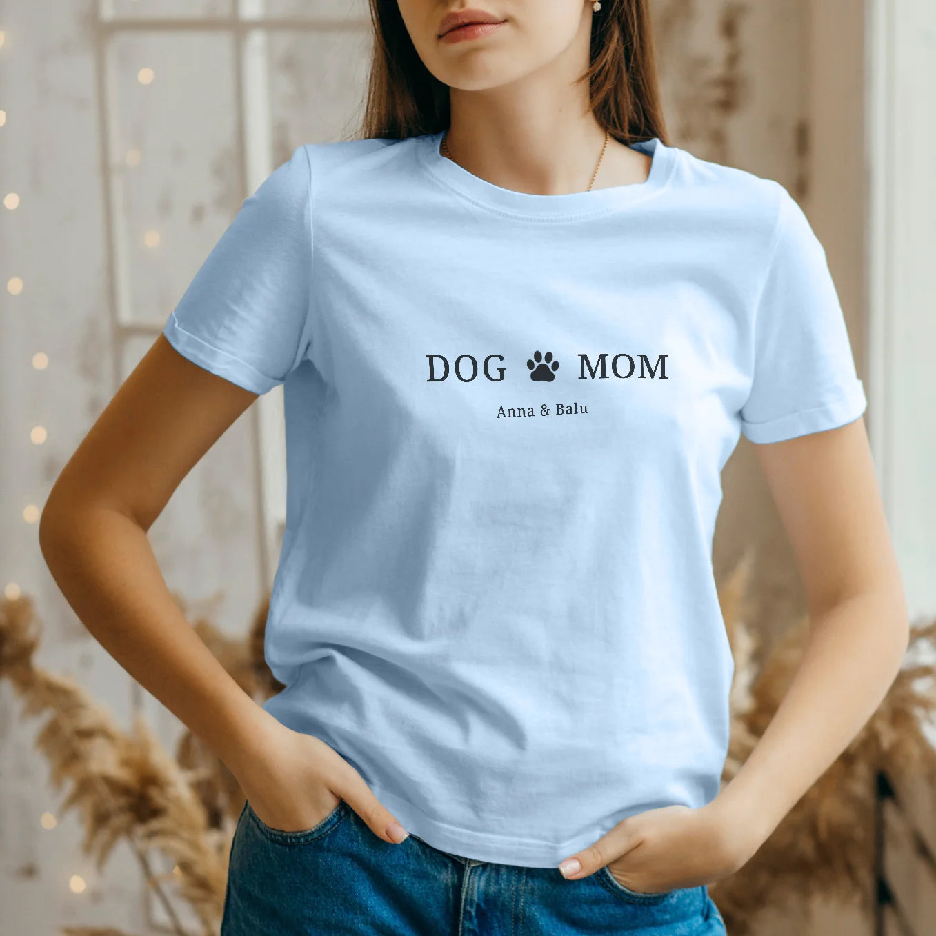 Personalisiertes T-Shirt "Dog Mom" Hey Balu