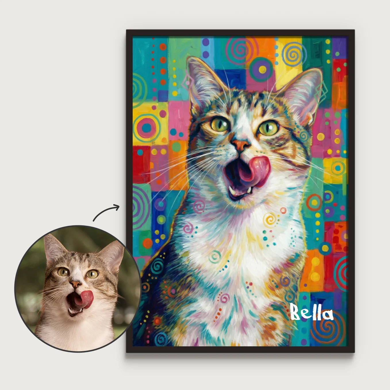Affiche personnalisée chat "Pop Art"