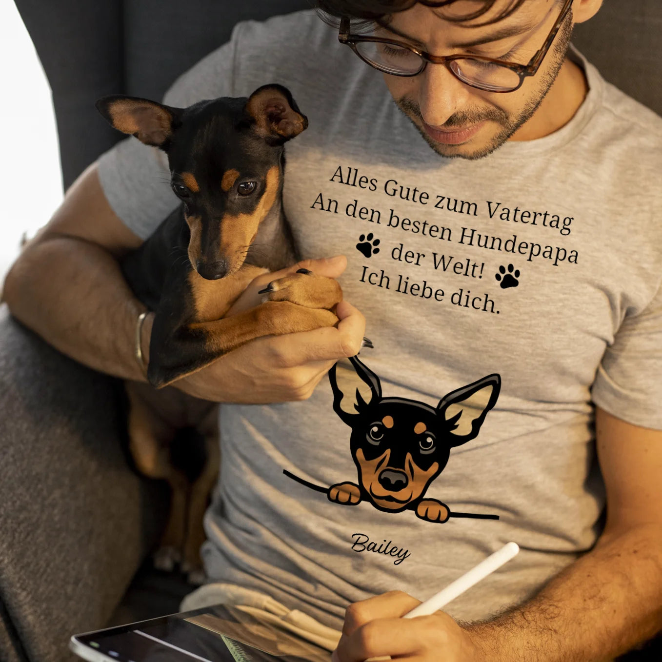 Personalisiertes T-Shirt "Vatertag" Hey Balu