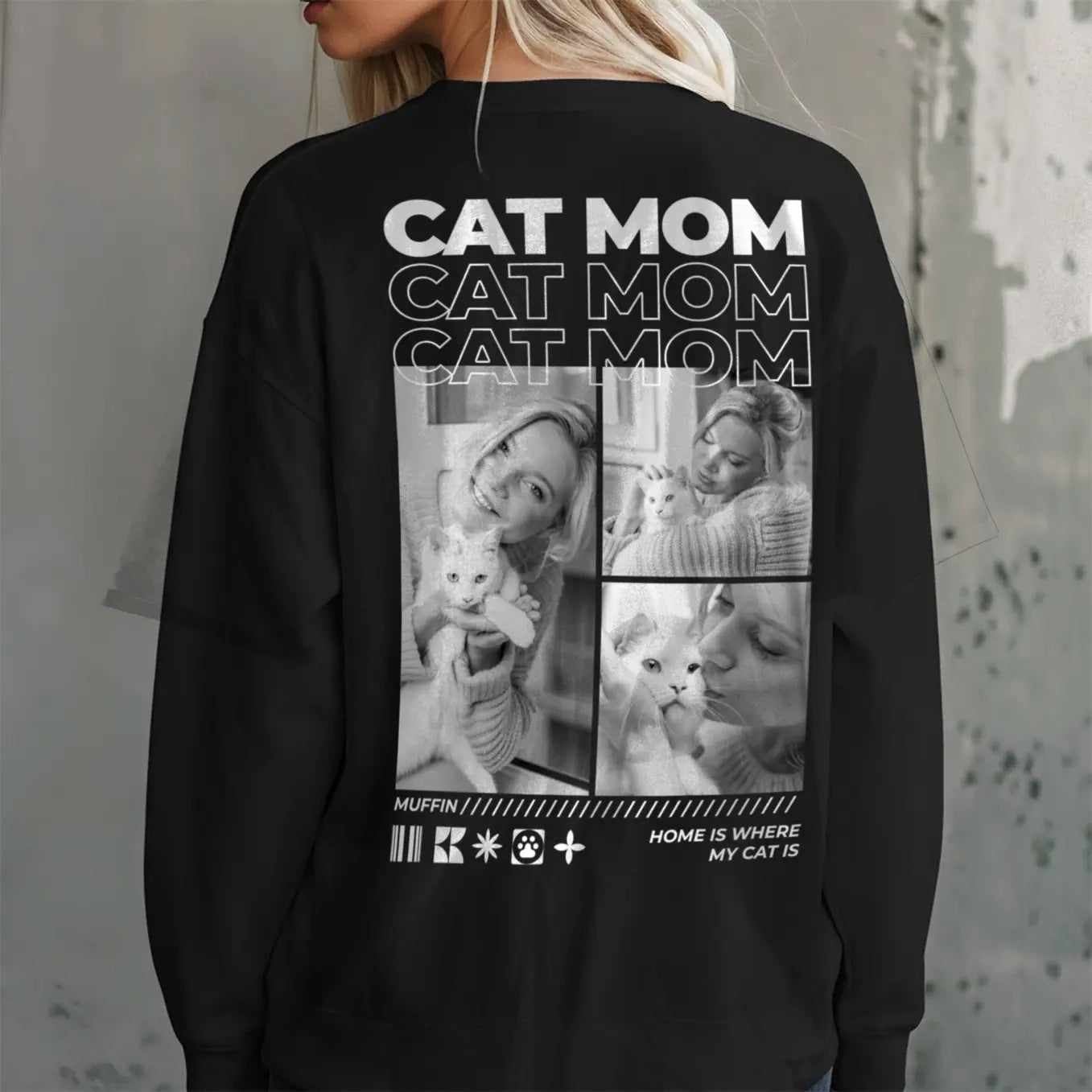 Sweat-shirt personnalisé « Cat Mom »