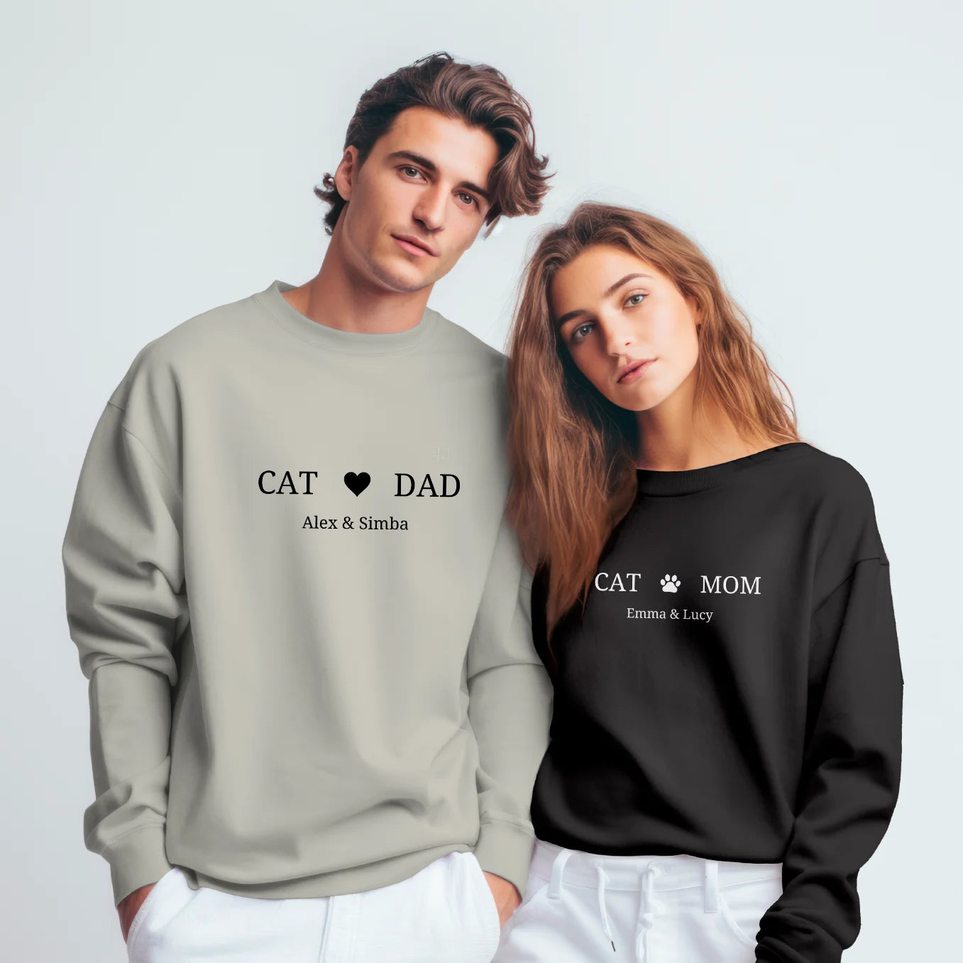 Personalisierter Sweater "Cat Mom" Hey Balu