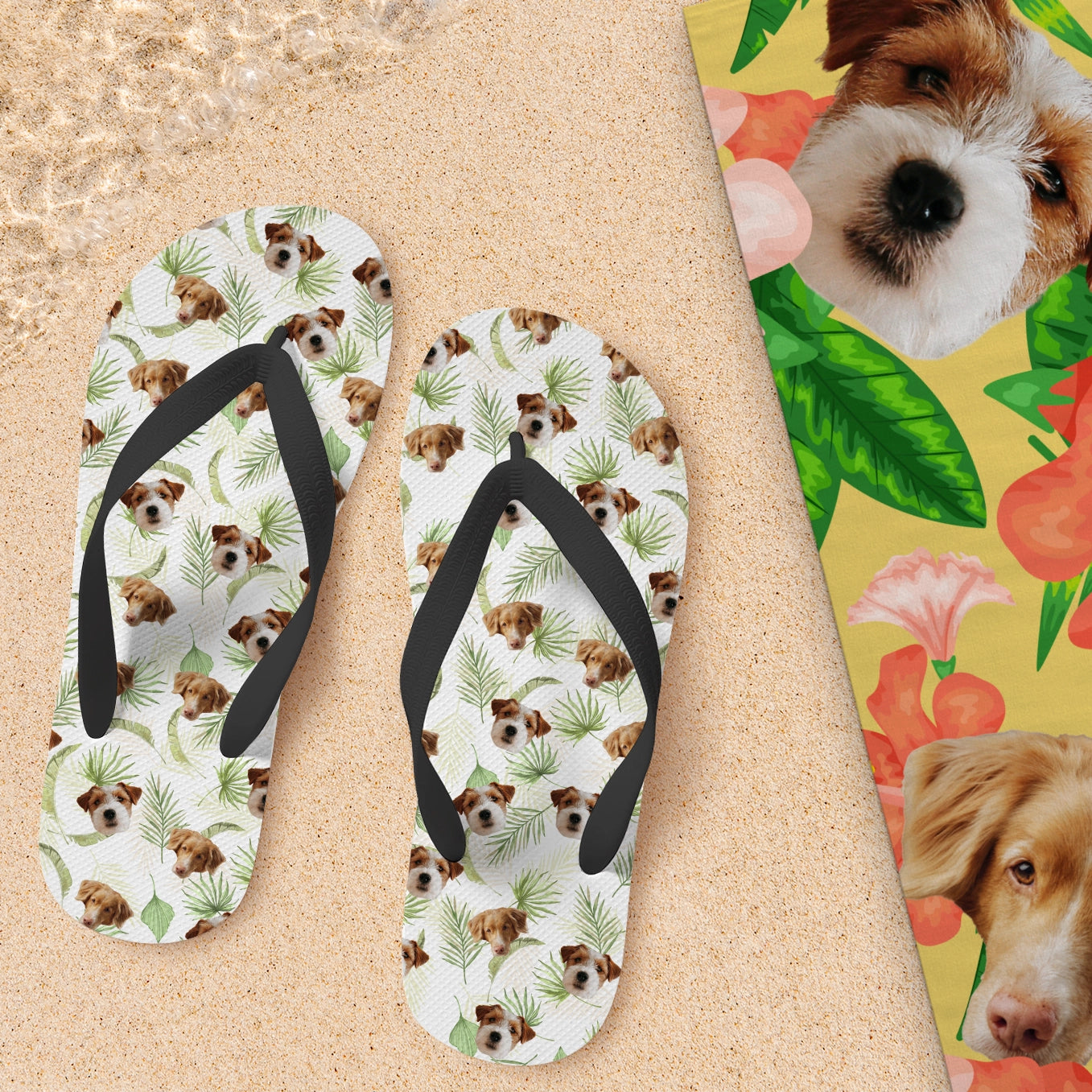 Personalisierte Flip Flops "Palmen" Hey Balu