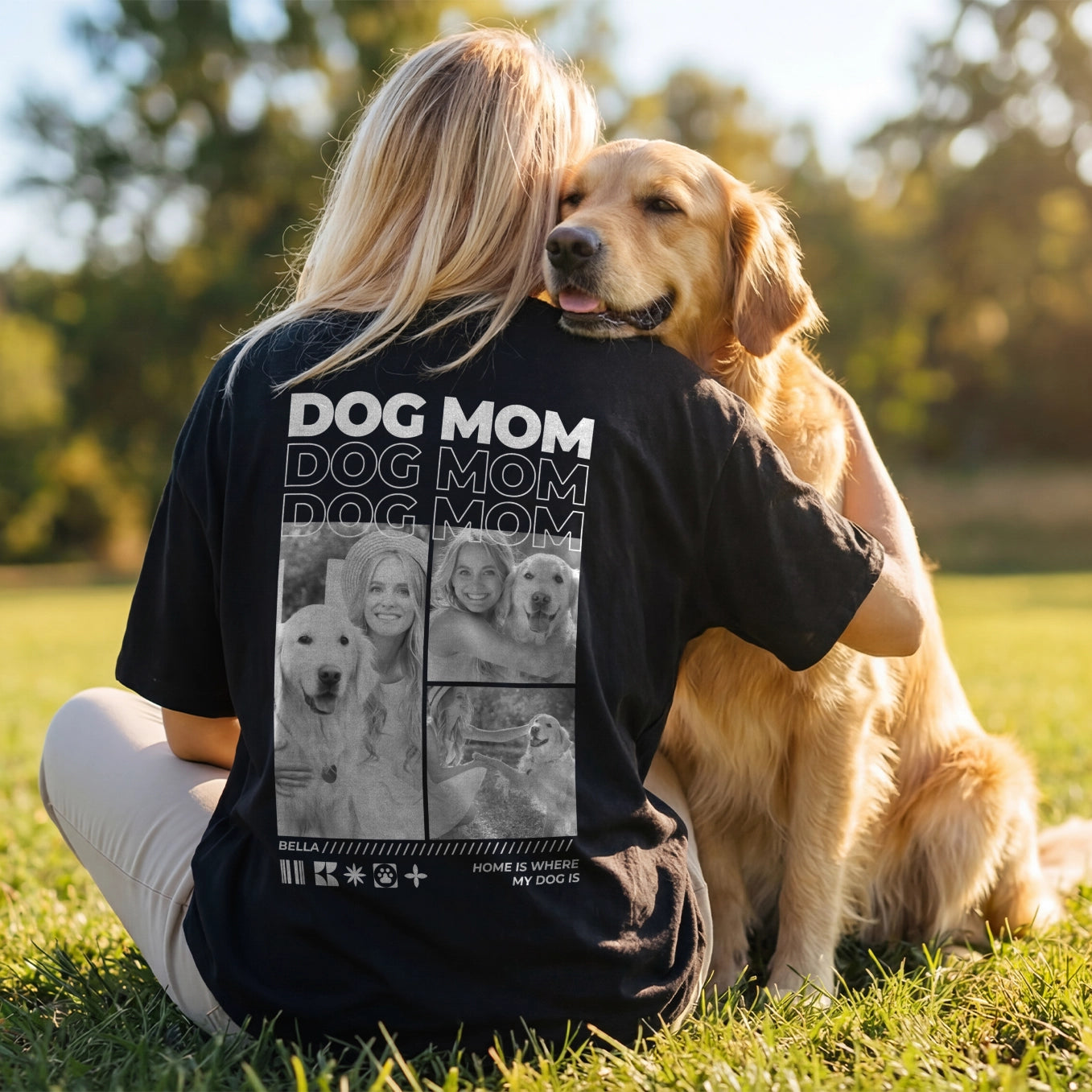 T-shirt Oversize Personnalisé « Dog Mom »