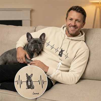 Sweat à Capuche Personnalisé « Mon animal, ma ligne de vie »