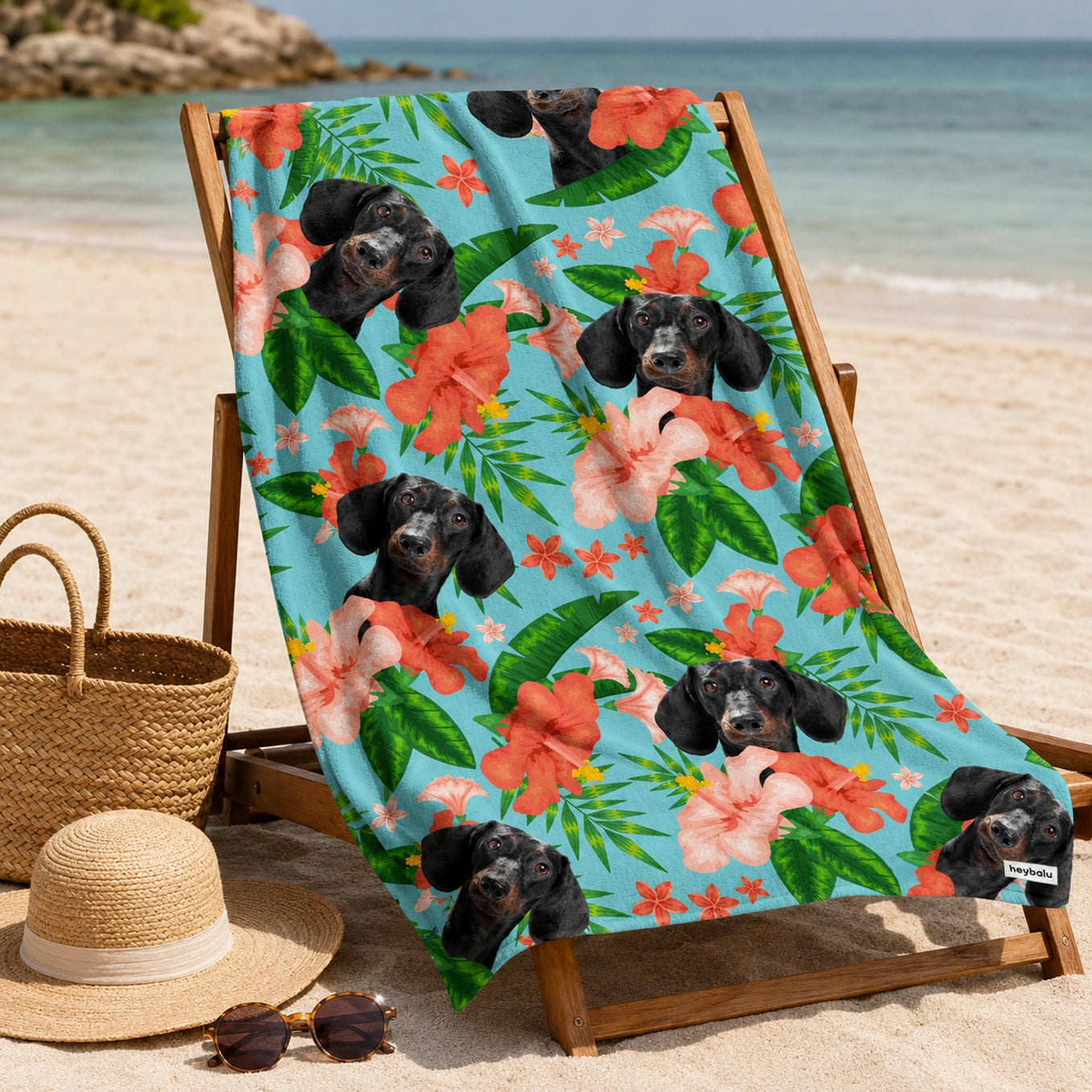 Serviette de bain personnalisée « Animal »