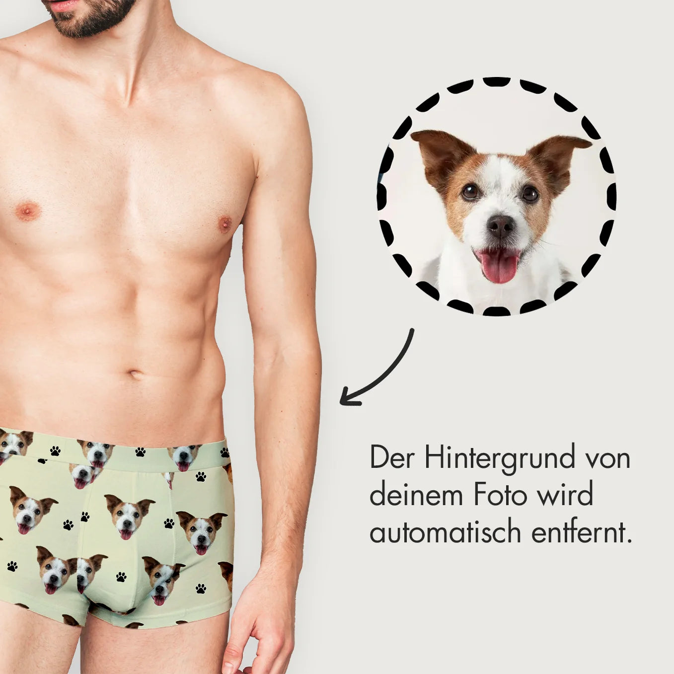 Personalisierte Boxershorts "Haustier Muster" Hey Balu