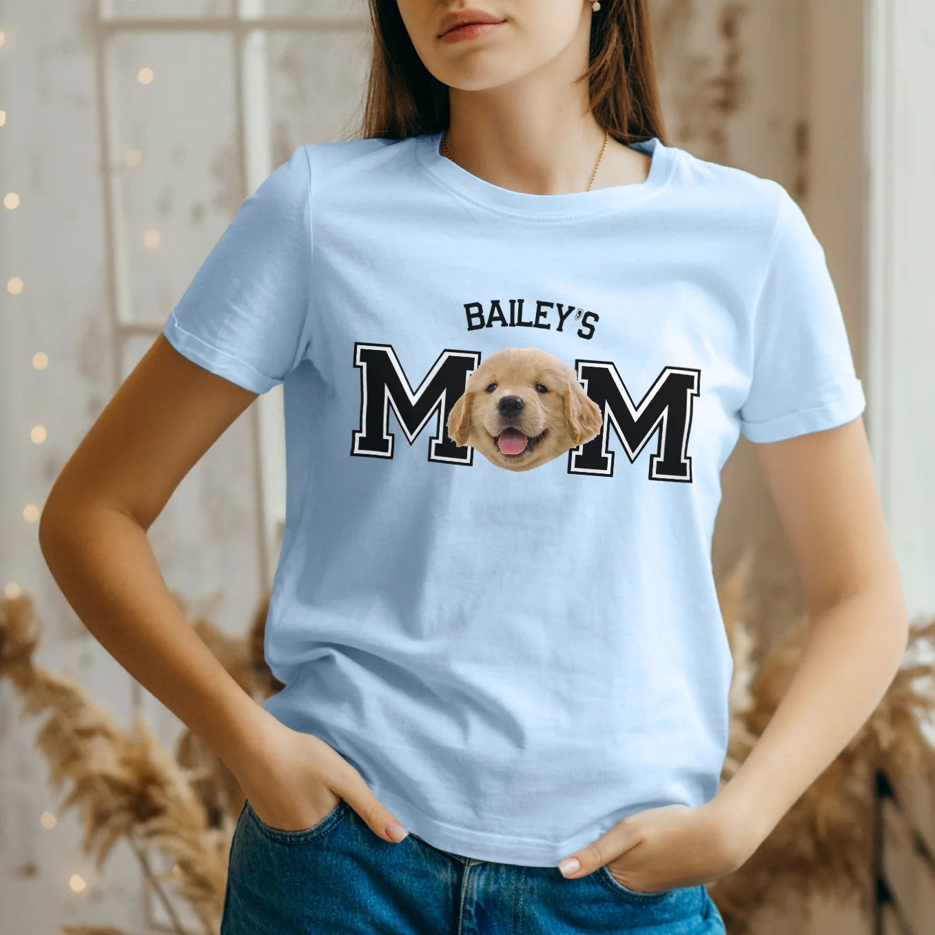 Personalisiertes T-Shirt "Dog Mom" mit Foto Hey Balu