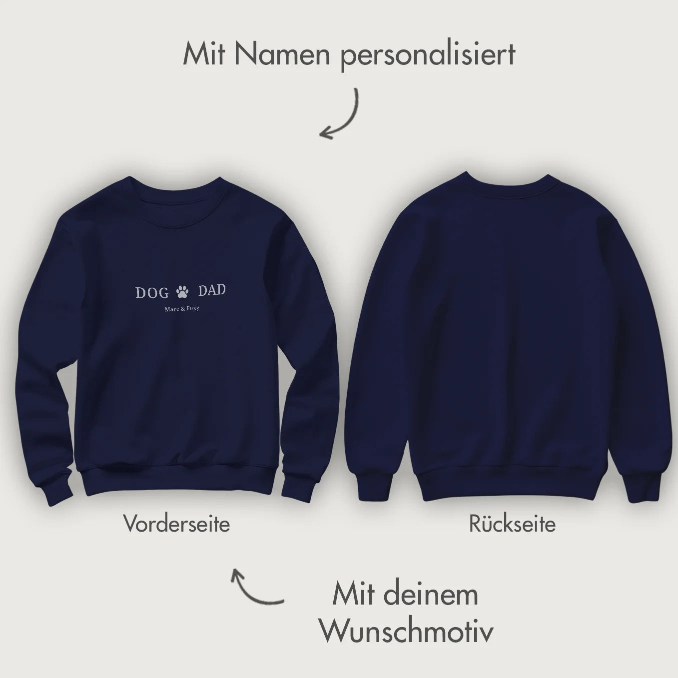 Personalisierter Sweater "Dog Dad"