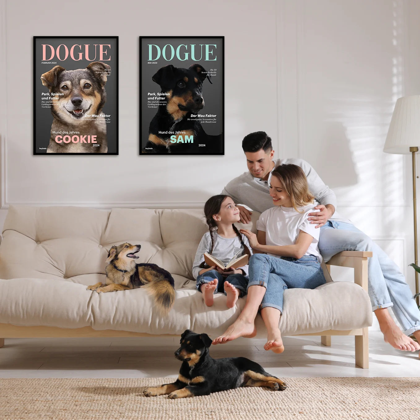 Personalisiertes Poster Hundemagazin "DOGUE" - heybalu