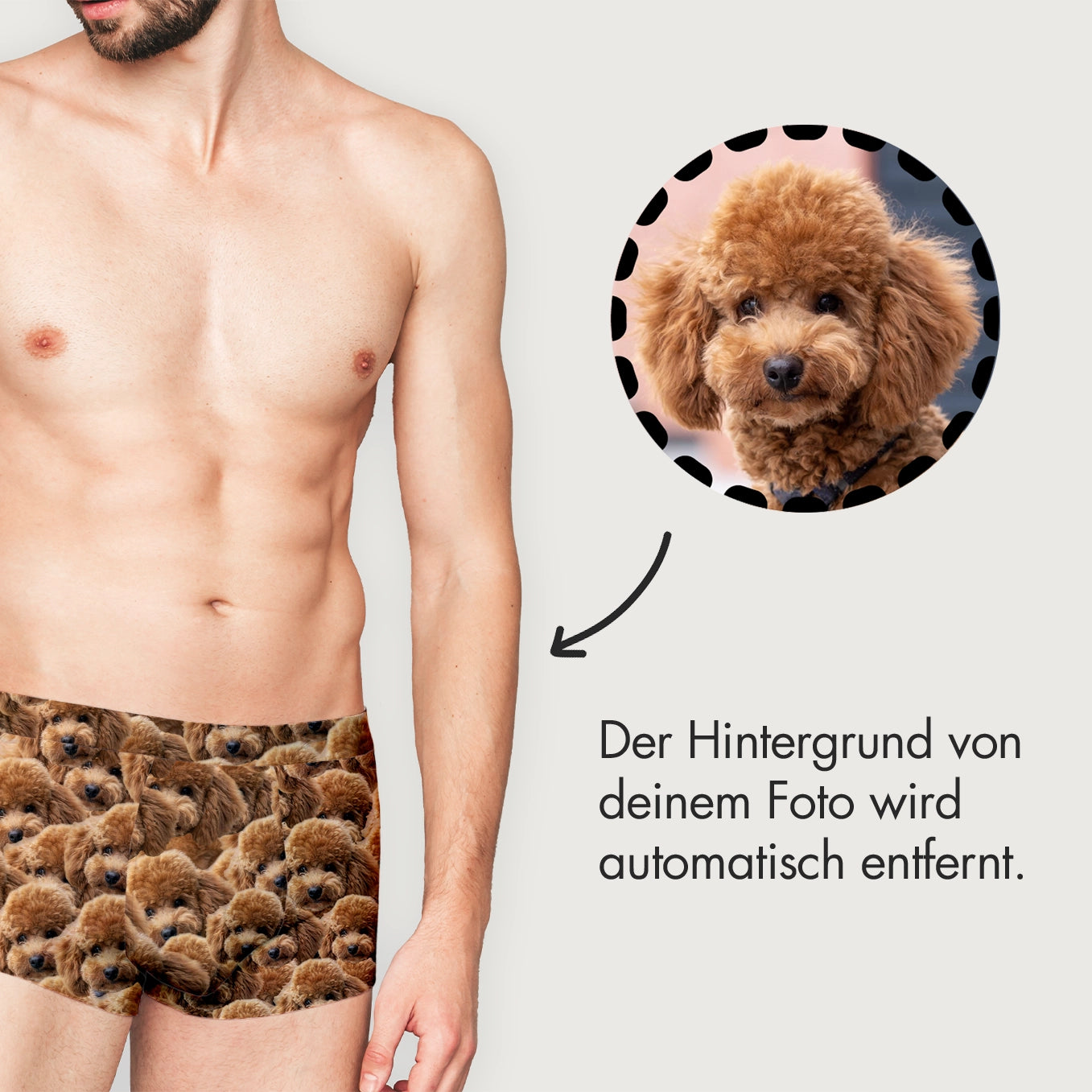 Personalisierte Boxershorts "Foto Deines Haustiers" Hey Balu