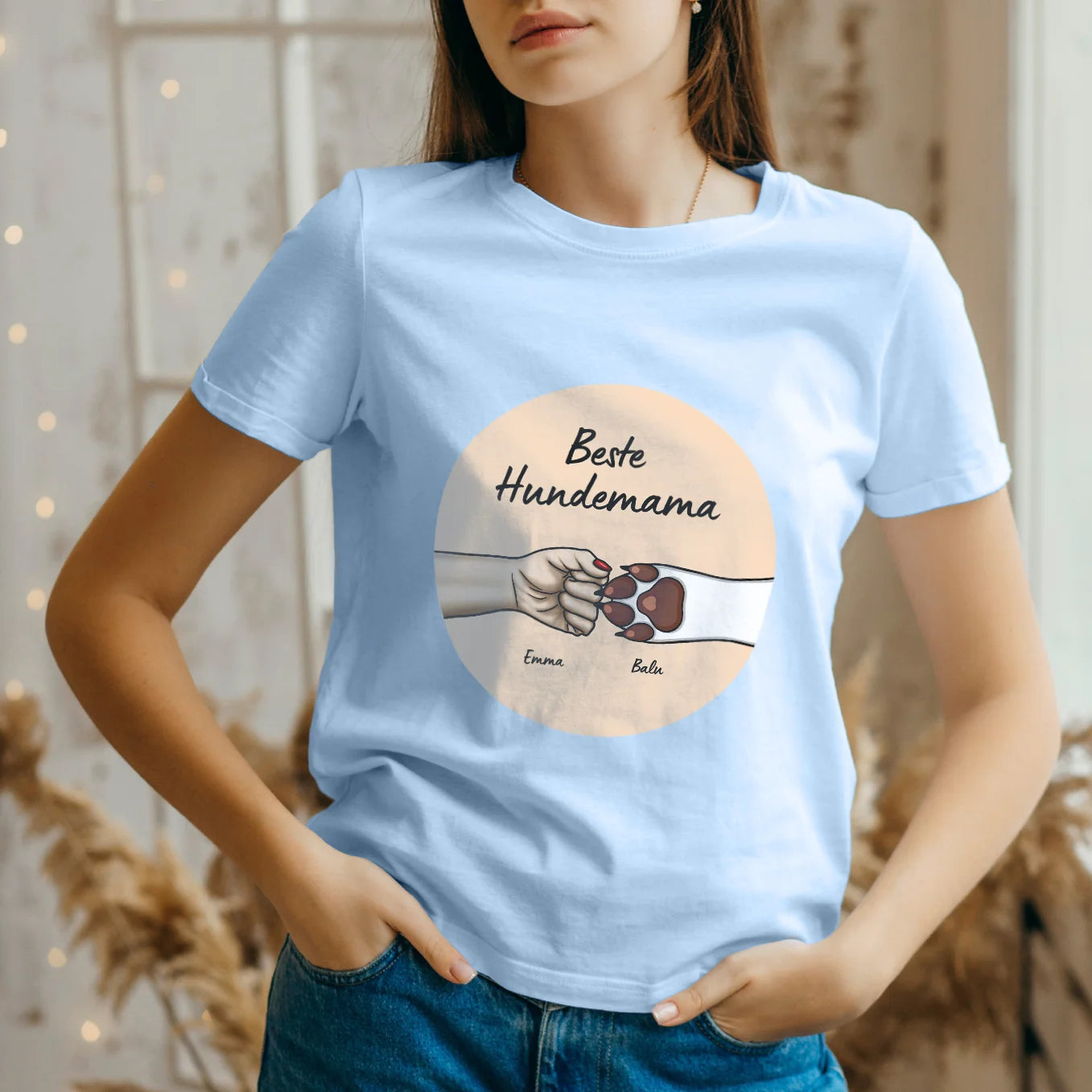 Personalisiertes T-Shirt "Beste Haustiermama" Hey Balu