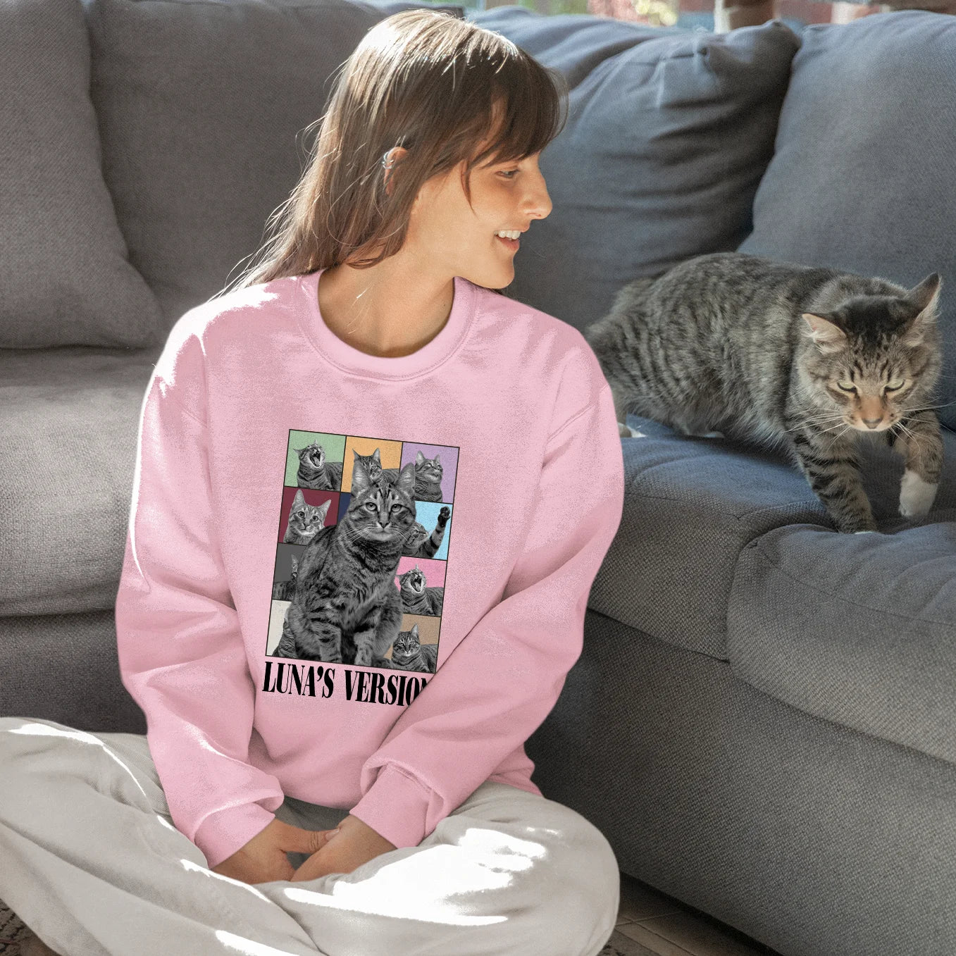 Personalisierter Sweater "Cat's Version" Hey Balu