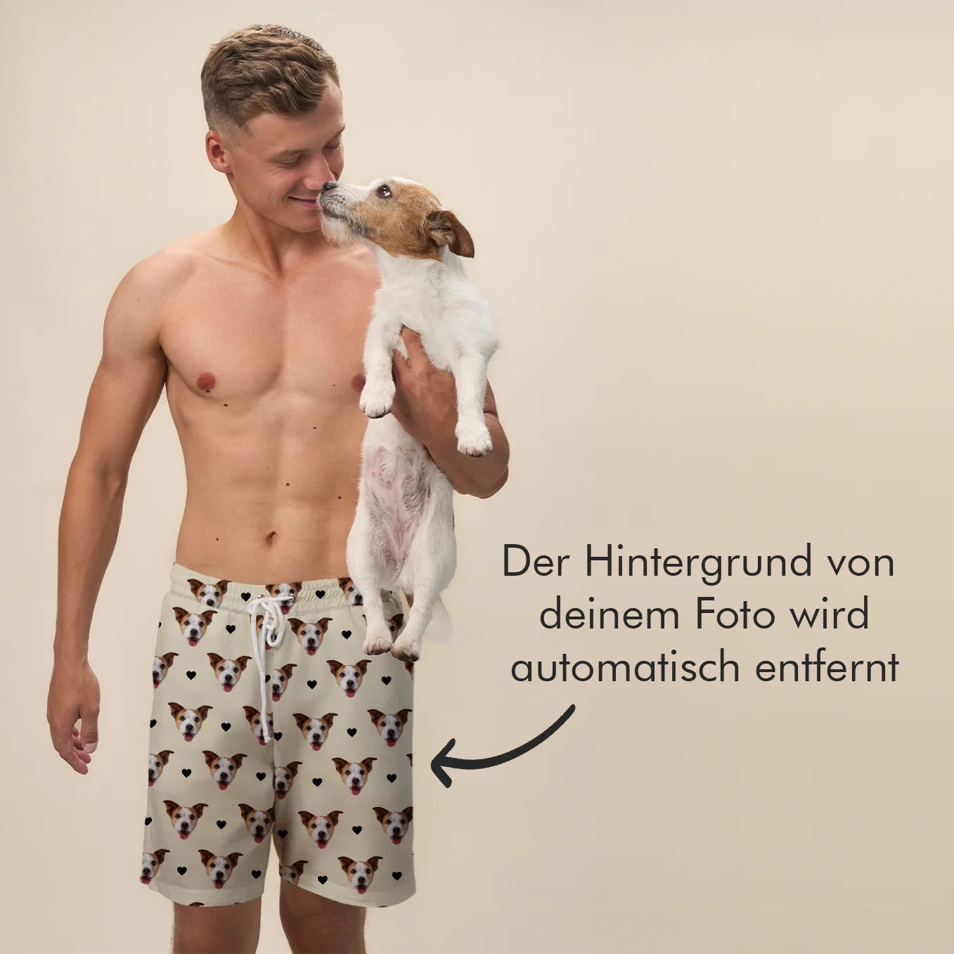 Personalisierte Badehose "Haustier Muster" Hey Balu