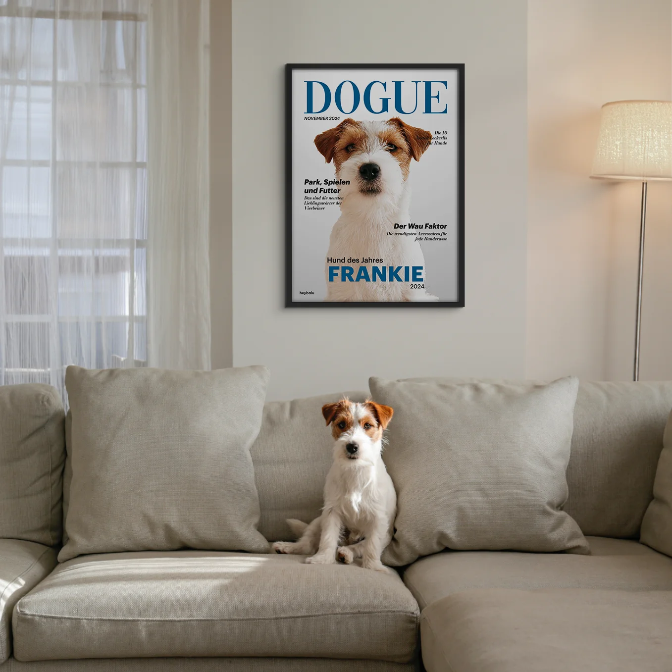 Personalisiertes Poster Hundemagazin "DOGUE" - heybalu