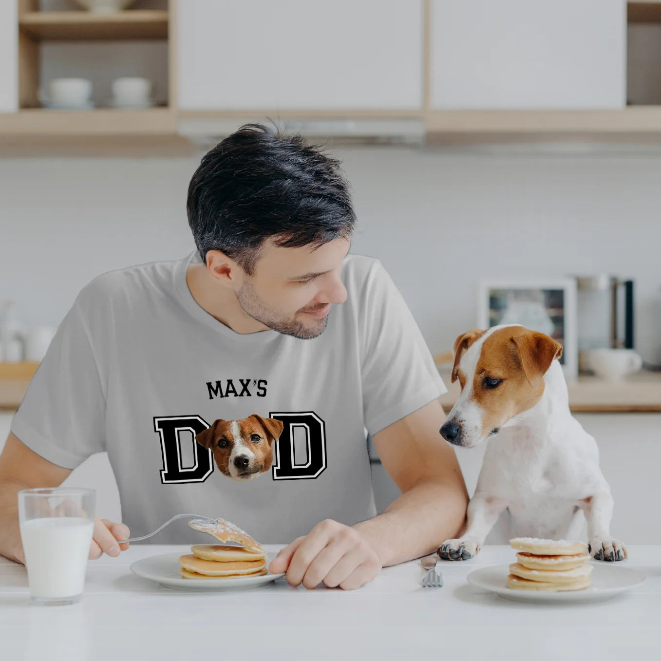 Personalisiertes T-Shirt "Dog Dad" mit Foto Hey Balu