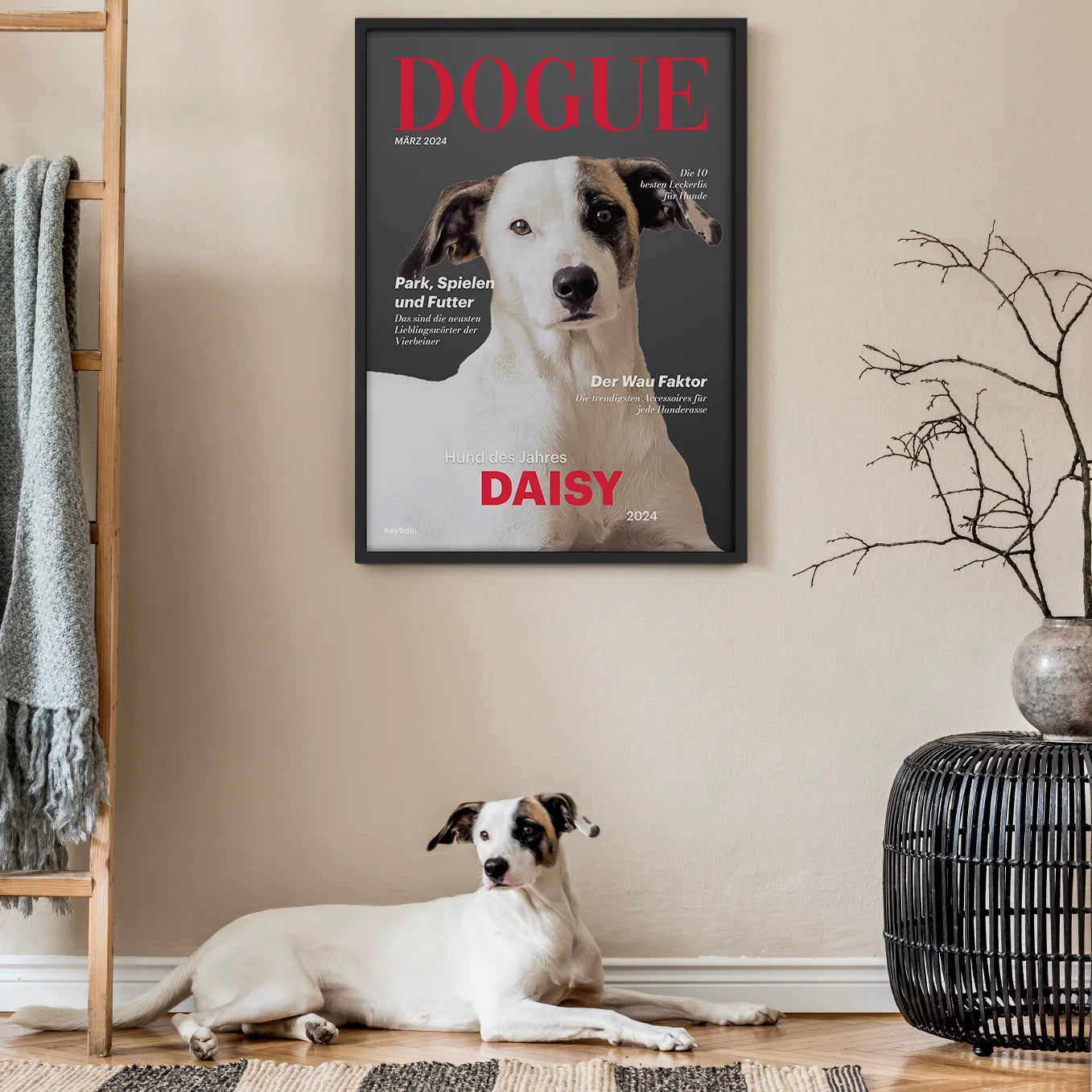 Personalisiertes Poster Hundemagazin "DOGUE" - heybalu