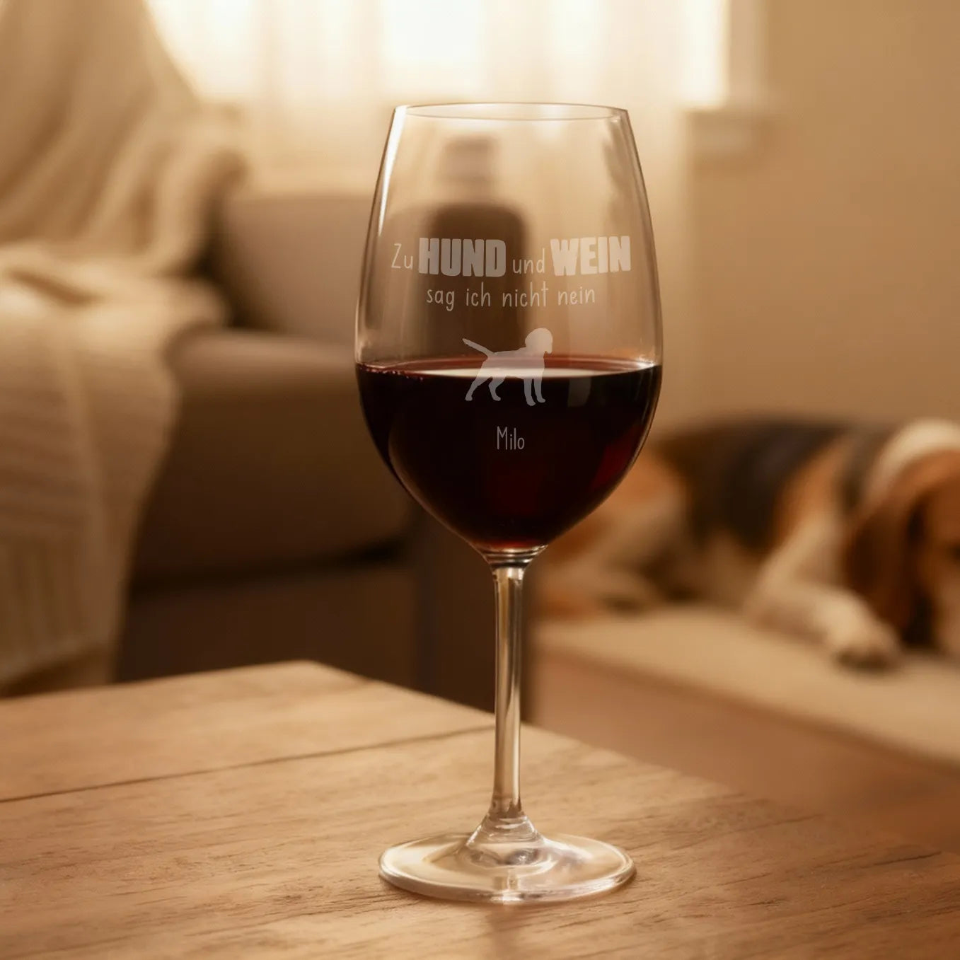 Verre à vin XXL personnalisé « Chien & Vin »