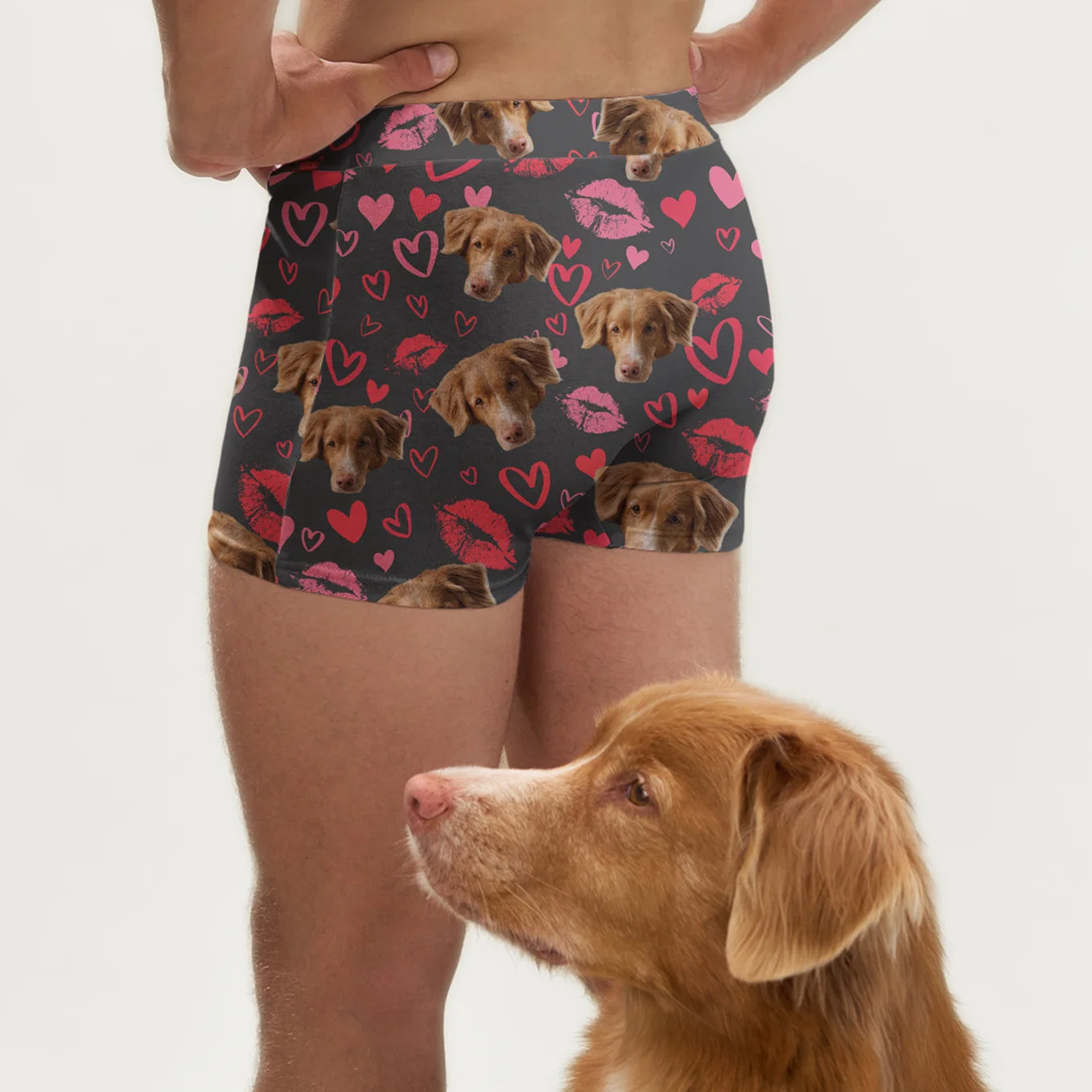 Personalisierte Boxershorts "1000 Küsse"