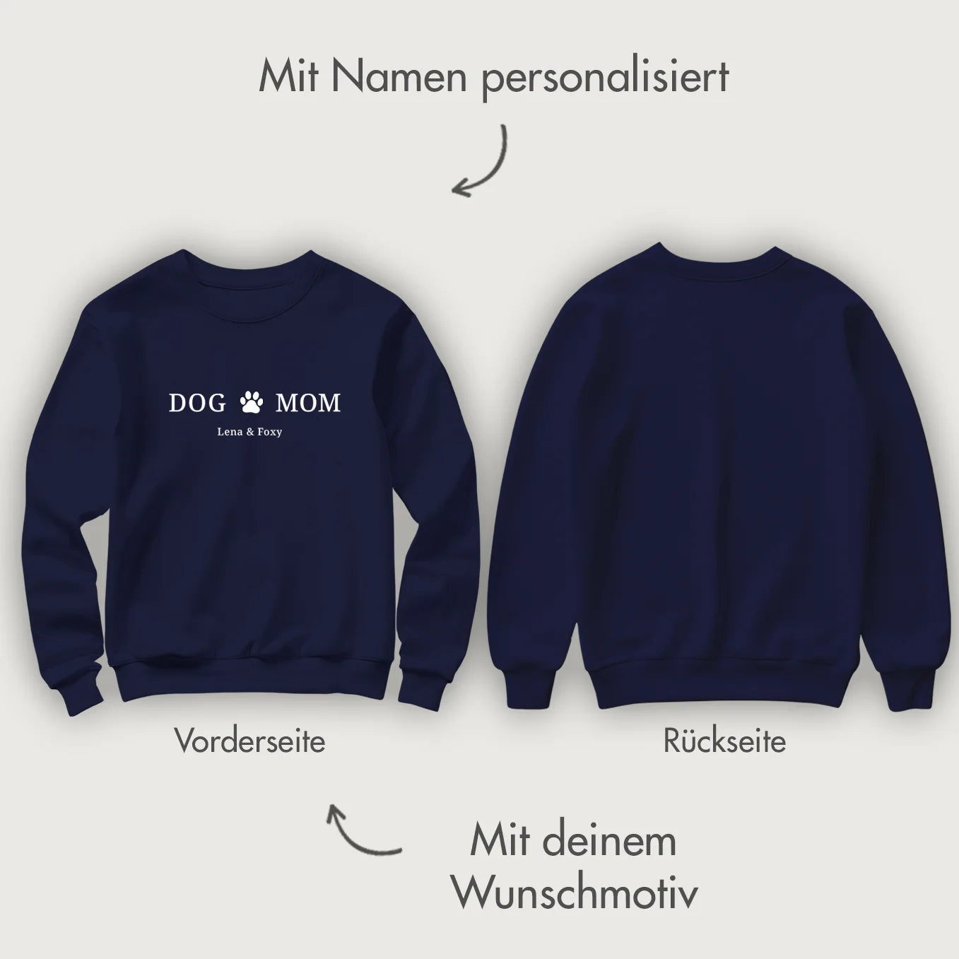 Personalisierter Sweater "Dog Mom"