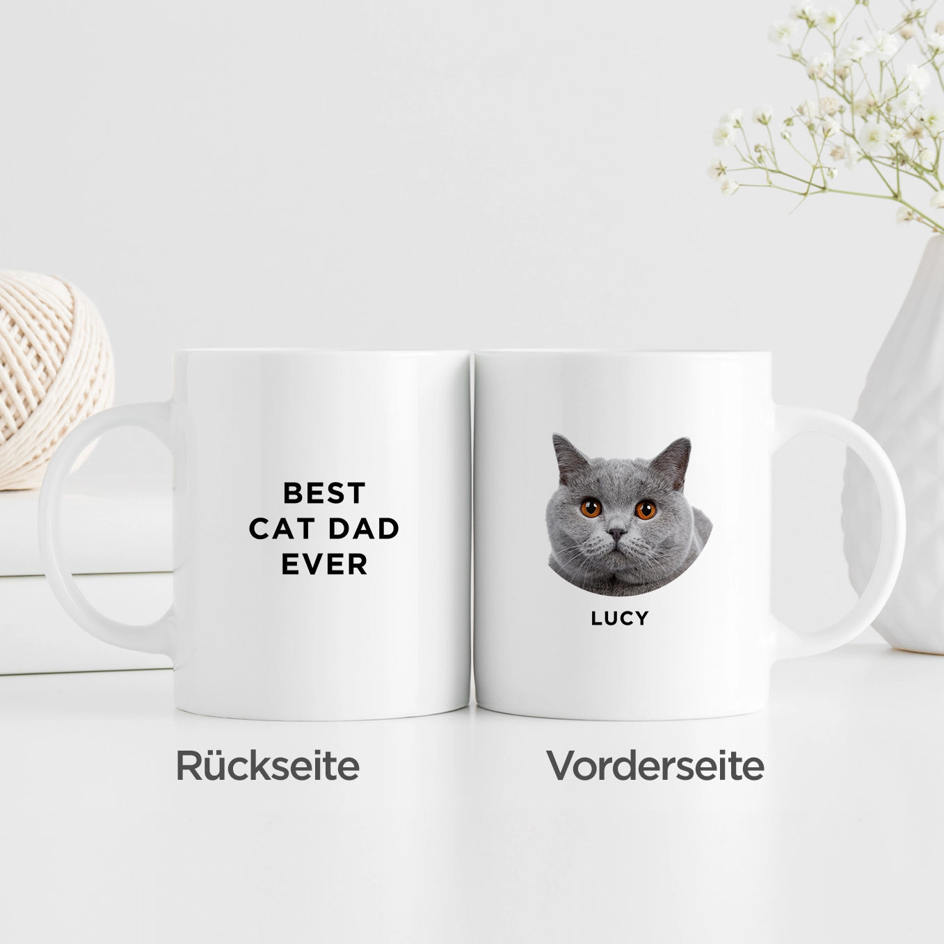 Personalisierte Tasse "Best Cat Dad Ever" Hey Balu