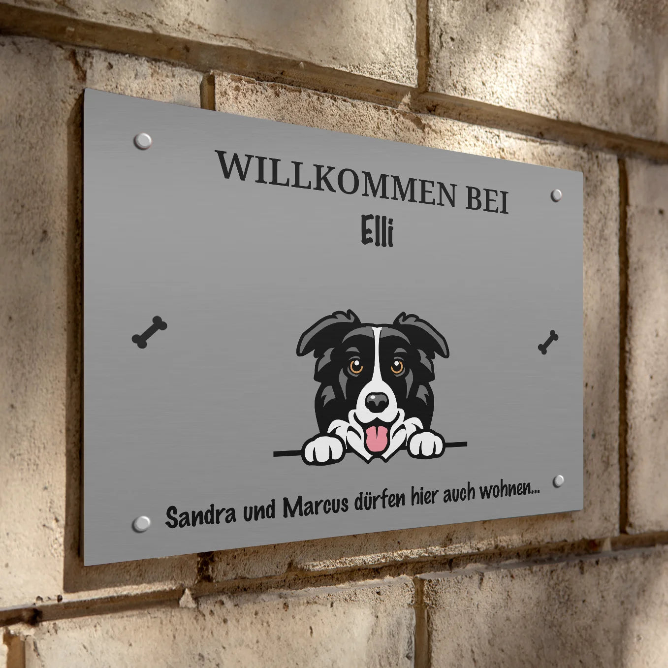 Personalisiertes Türschild "Cartoon Haustier" Hey Balu