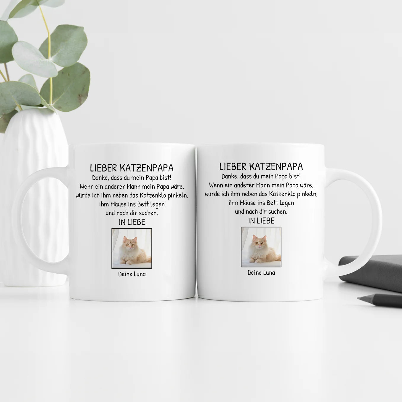 Personalisierte Tasse "Lieber Katzenpapa" Hey Balu