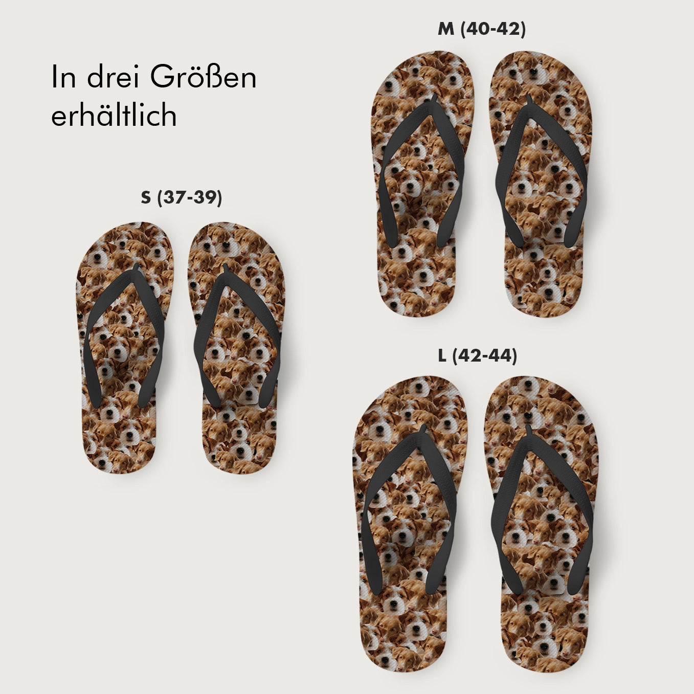 Personalisierte Flip Flops "Foto Deines Haustiers" Hey Balu