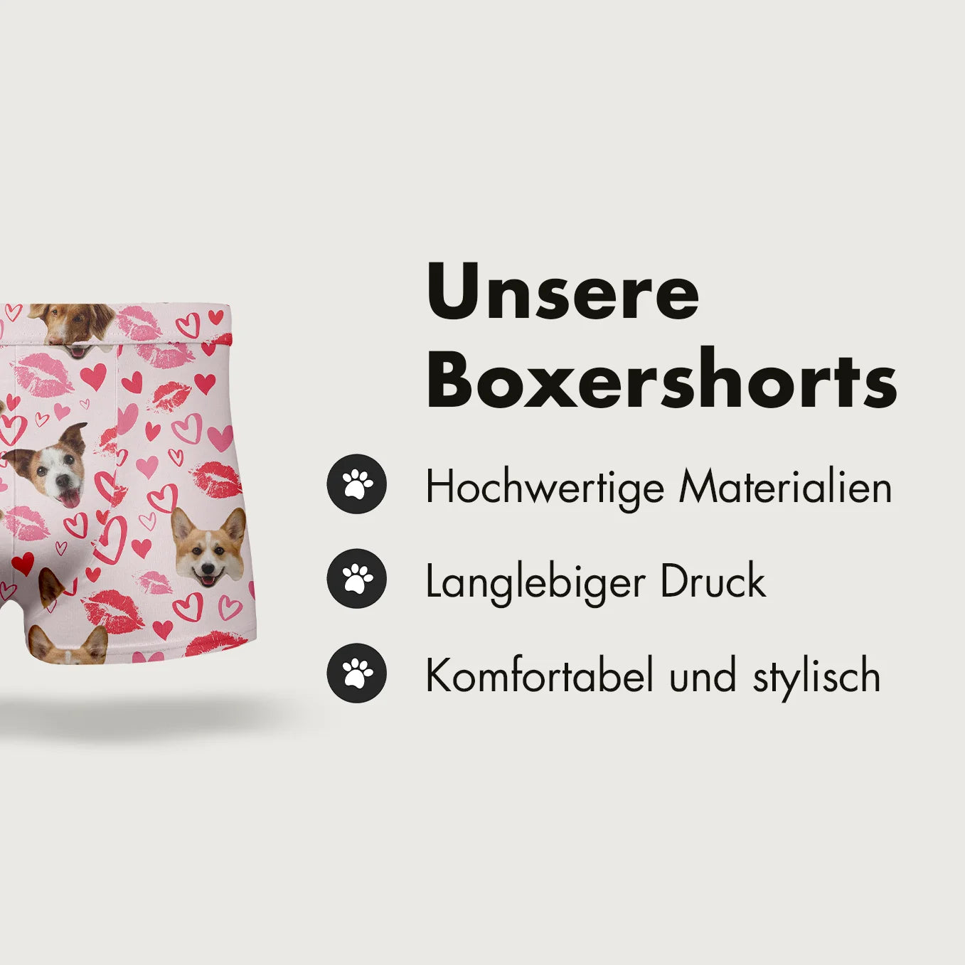 Personalisierte Boxershorts "1000 Küsse"