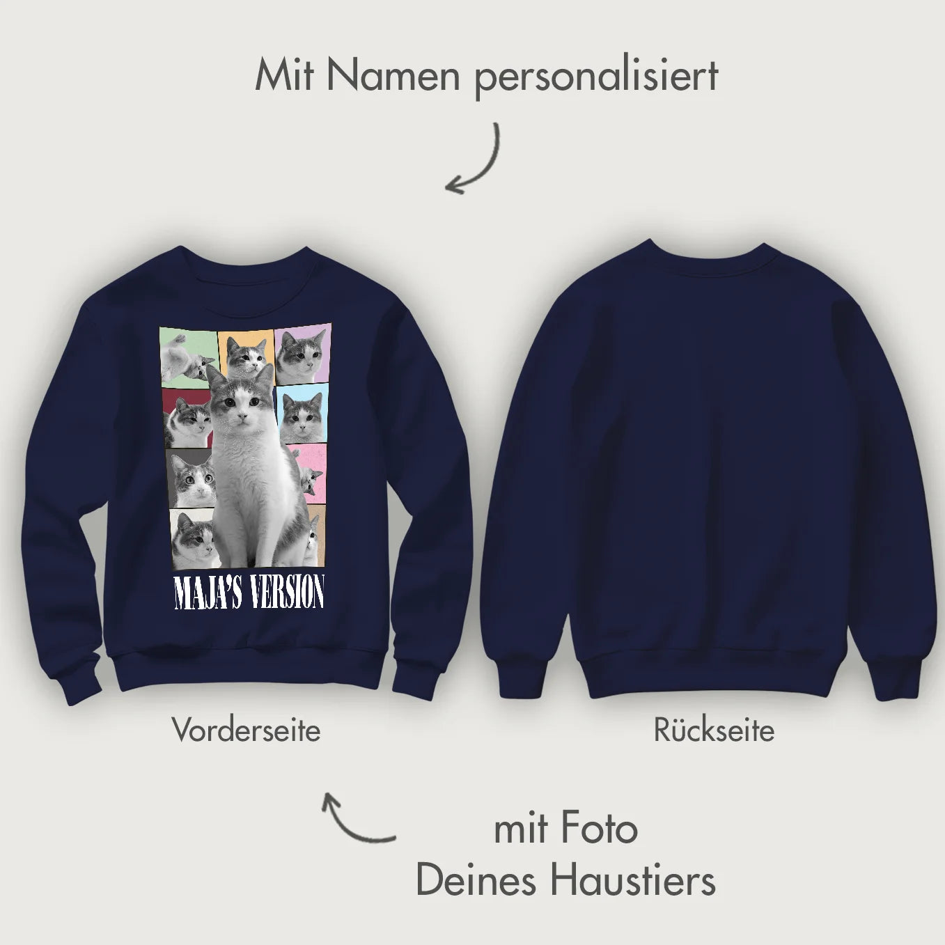 Personalisierter Sweater "Cat's Version"