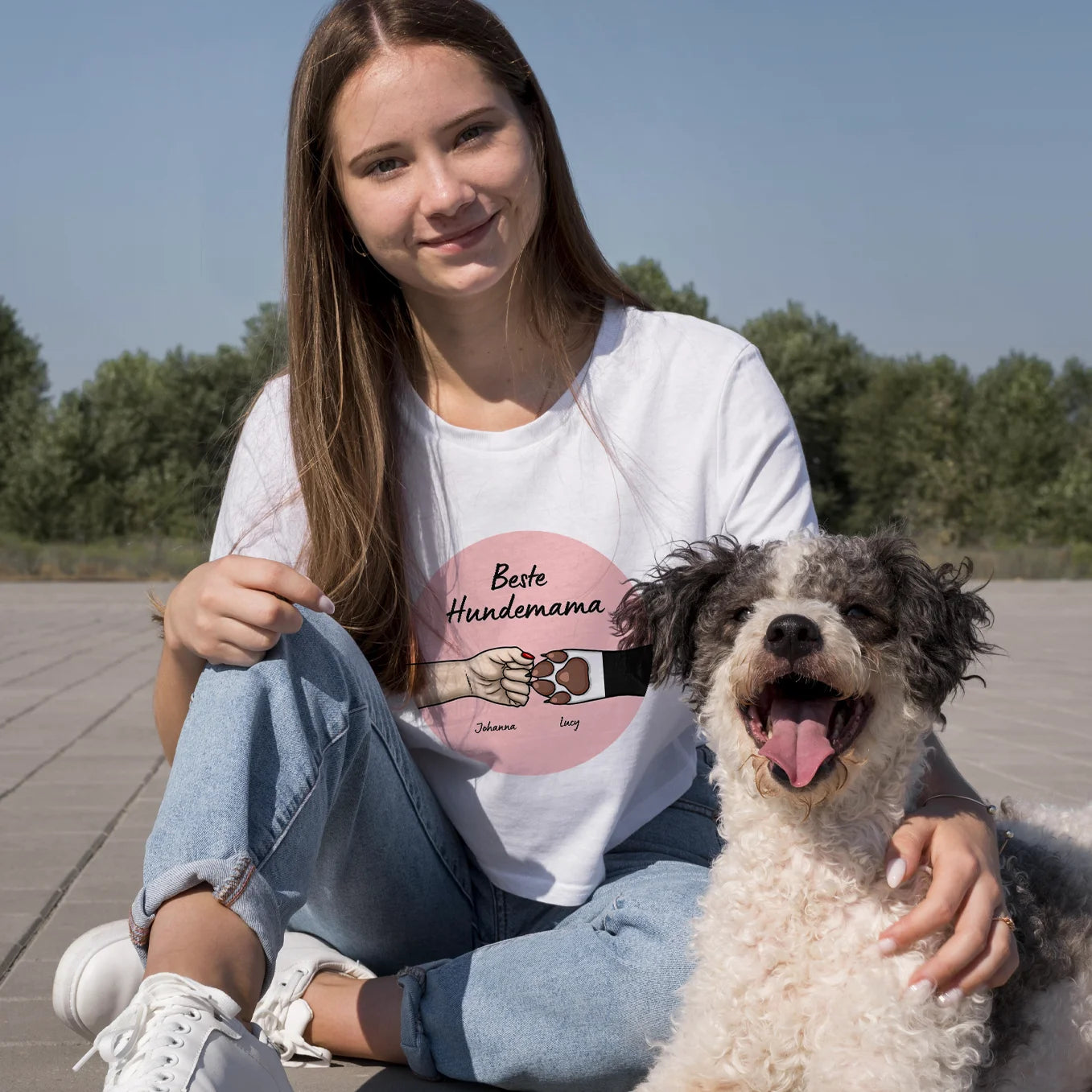 Personalisiertes T-Shirt "Beste Haustiermama" Hey Balu