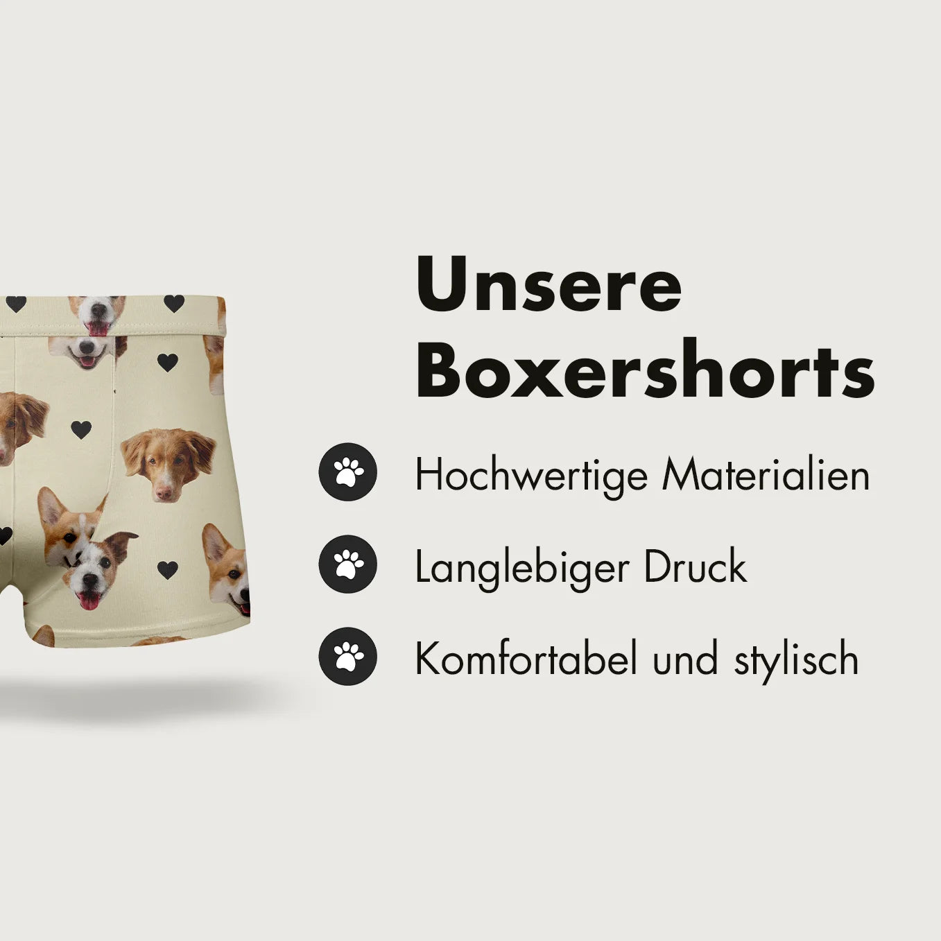 Personalisierte Boxershorts "Haustier Muster" Hey Balu