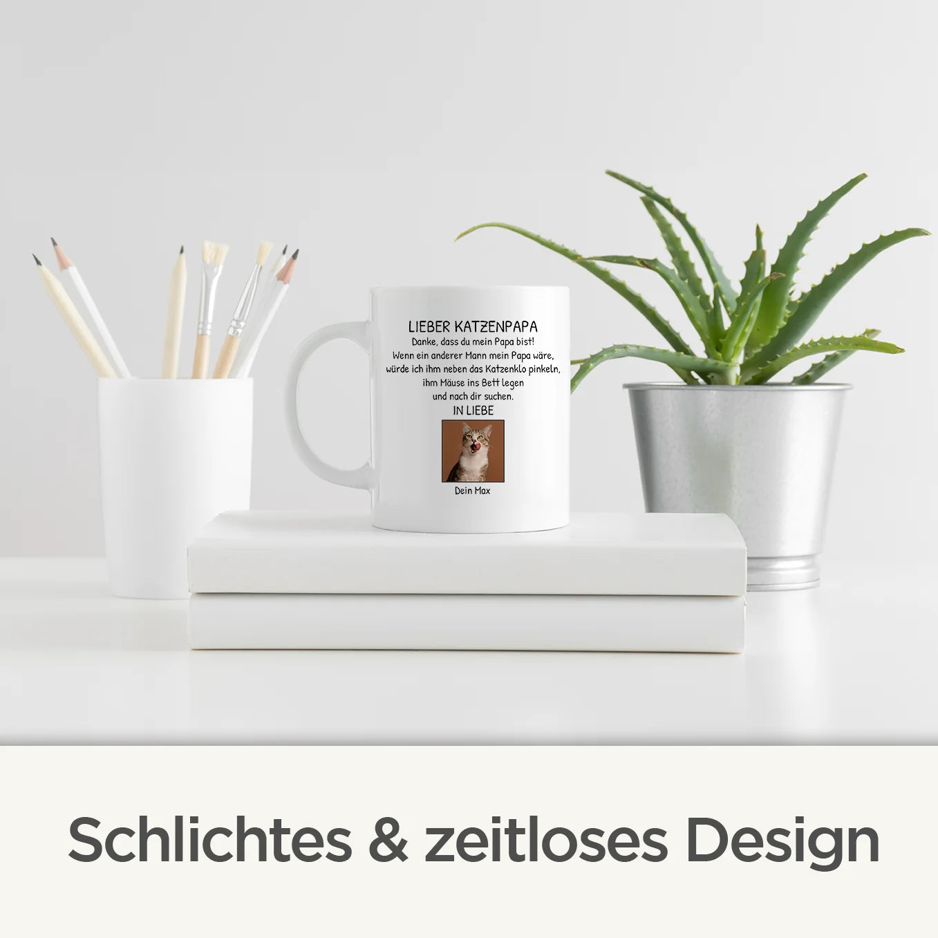 Personalisierte Tasse "Lieber Katzenpapa" Hey Balu