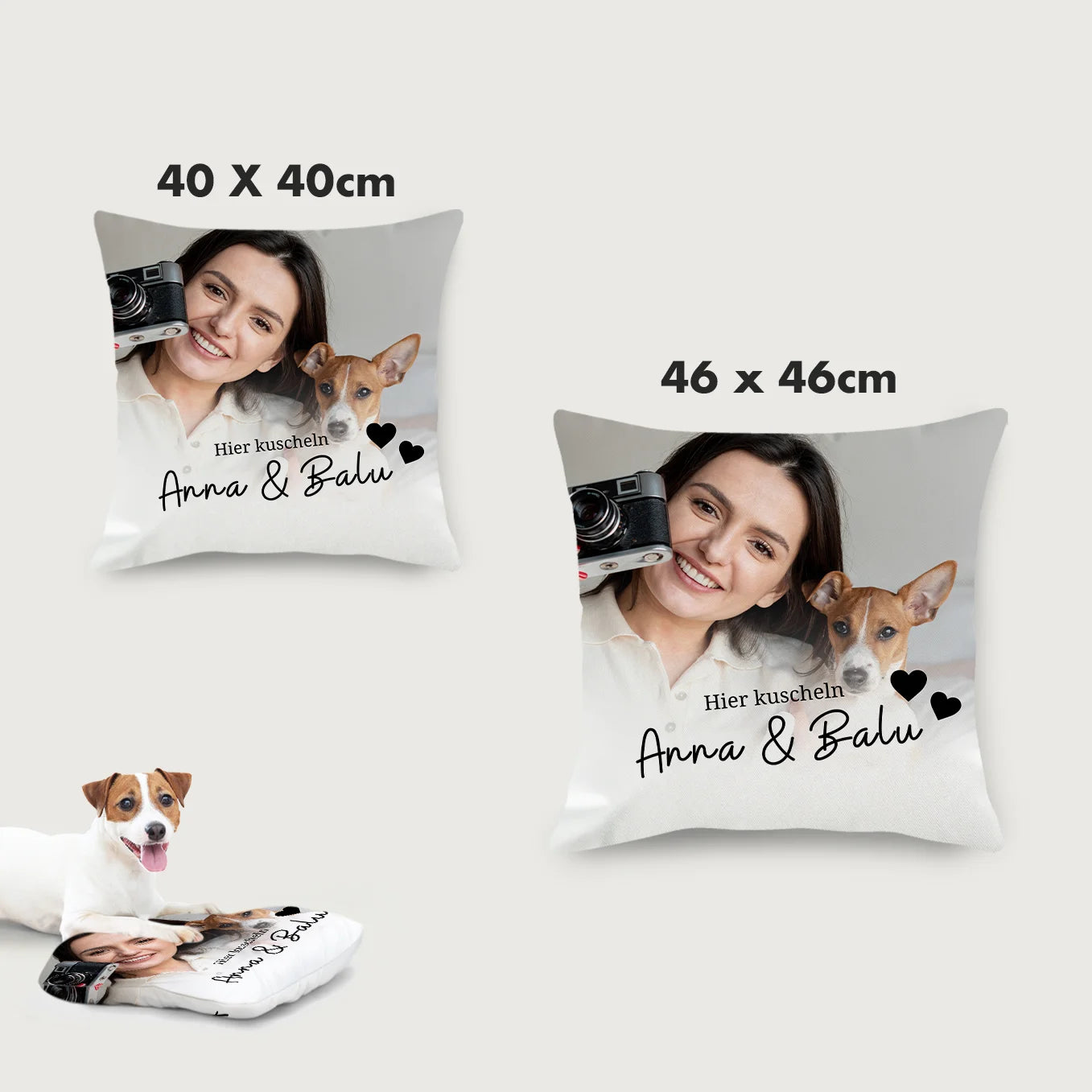 AOP Pillow “Photo & Text” Hey Balu