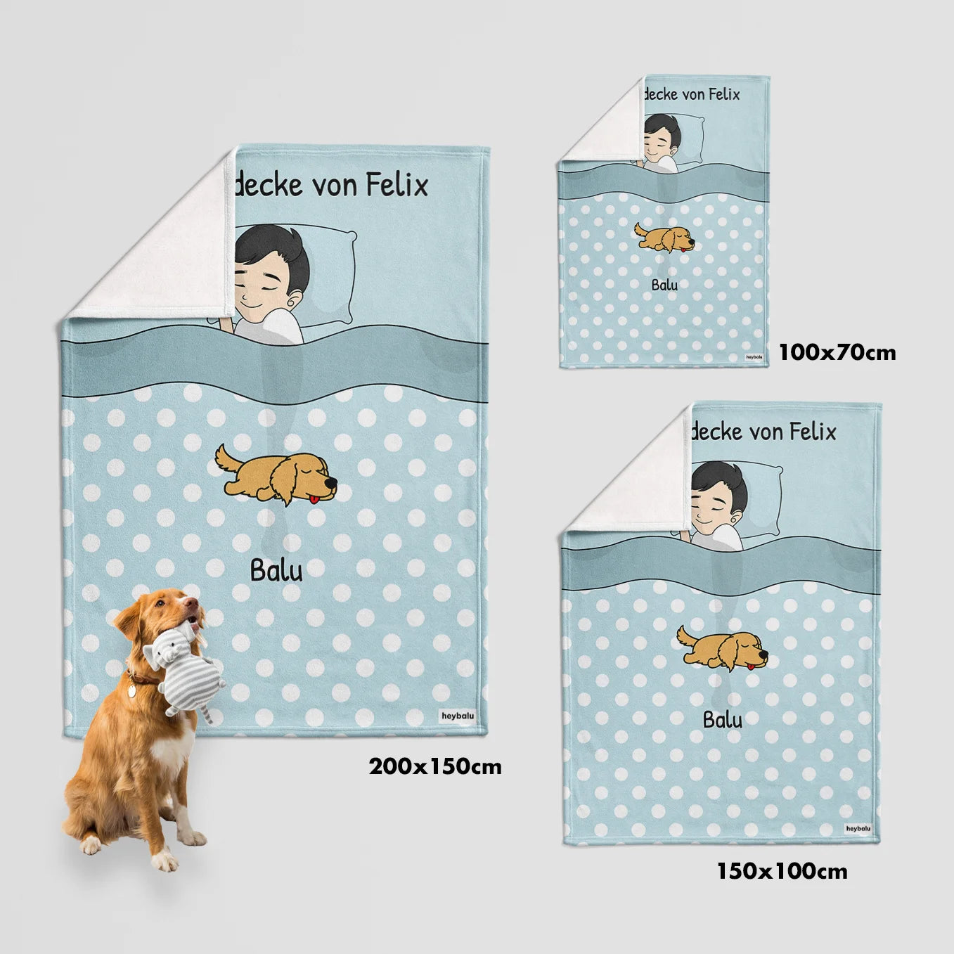 Personalisierte Decke "Kuschelzeit" - Single