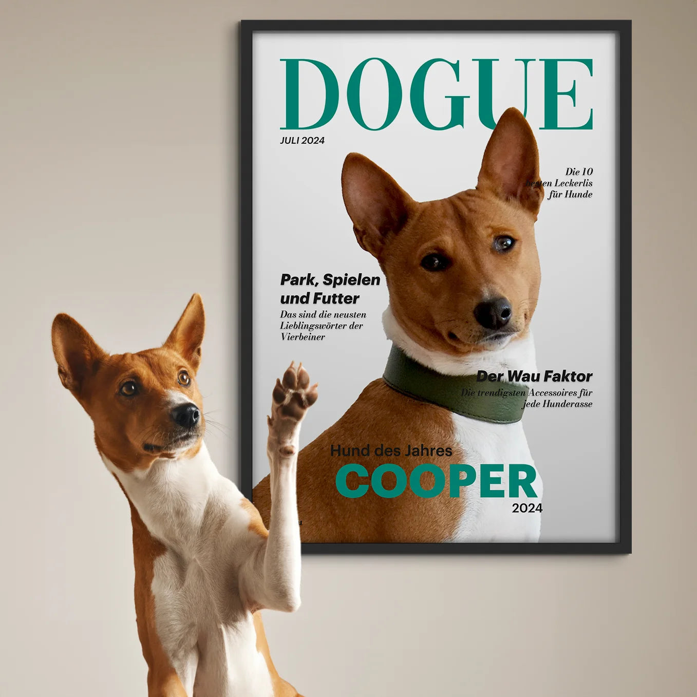 Personalisiertes Poster Hundemagazin "DOGUE" - heybalu